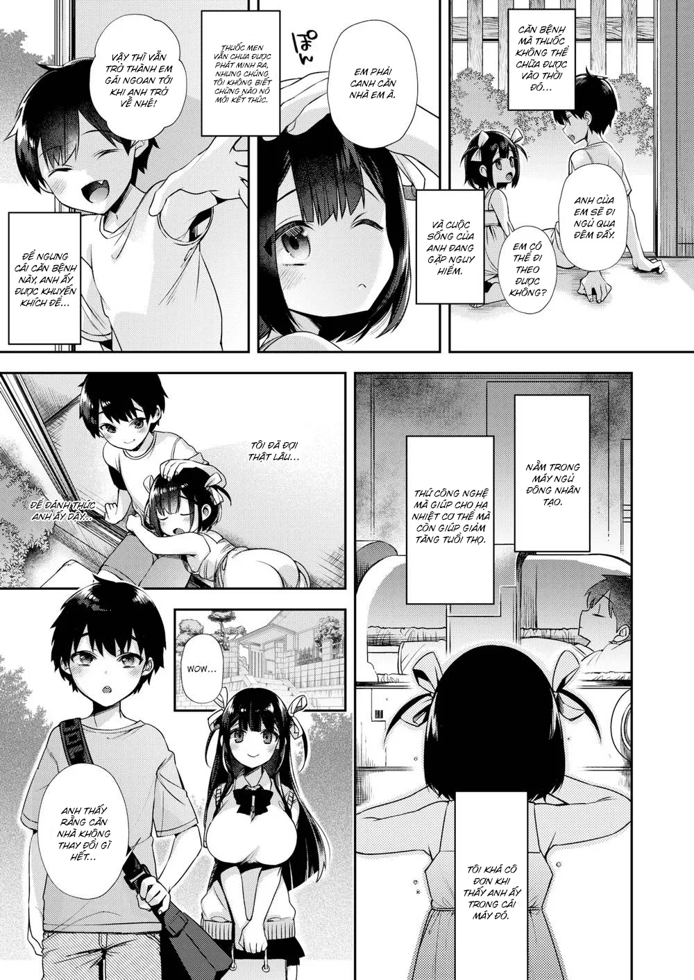 HentaiVN.net - Ảnh 3 - Em Sẽ Canh Ngôi Nhà Tới Khi Anh Đã Lớn [I’ll Watch the House Until You’re Bigger] - Oneshot