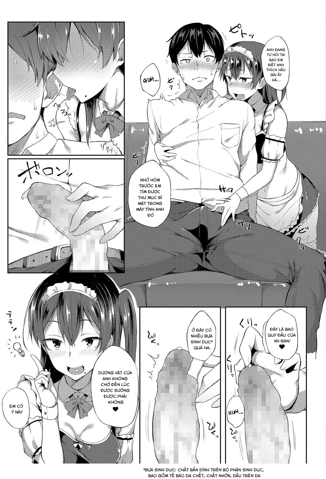 HentaiVN.net - Ảnh 7 - Em gái của tôi là hầu gái! [Zenryaku, Imouto ga Maid ni Narimashite; 前略、妹がメイドになりまして My Little Sister Has Become a Maid;] - Oneshot