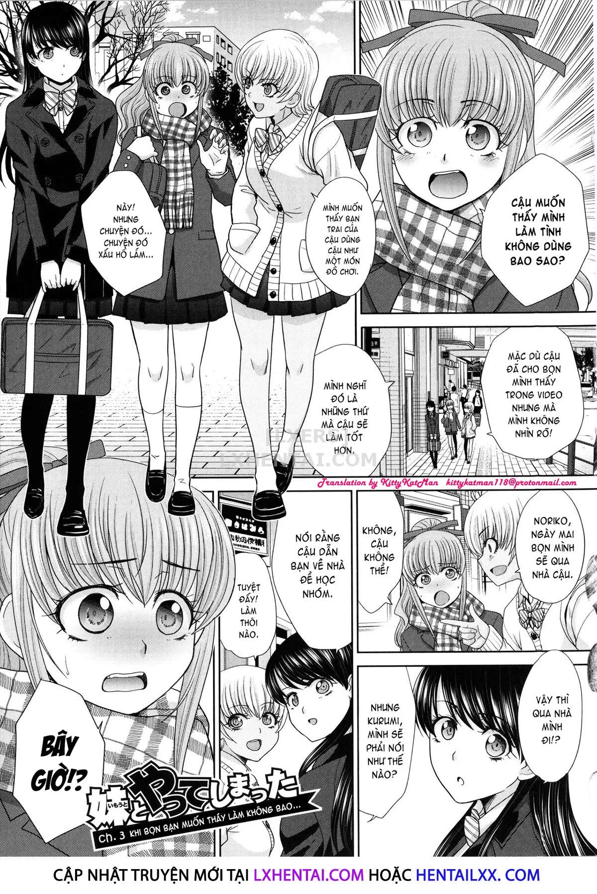 HentaiVN.net - Ảnh 5 - I Had Sex With My Sister And Then I Had Sex With Her Friends [Imouto To Yatte Shimattashi, Imouto No Tomodachi To Mo Yatte Shimatta] - Chap 3