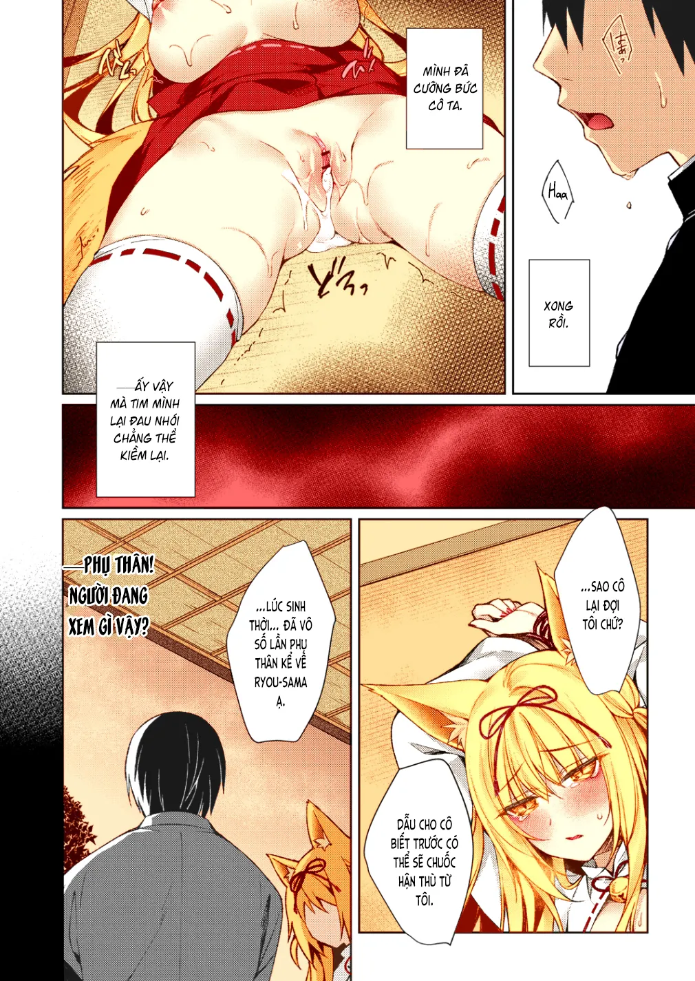 HentaiVN.net - Ảnh 21 - Làm rễ hồ ly [Kitsune no Mukoiri; 狐の婿入] - Oneshot