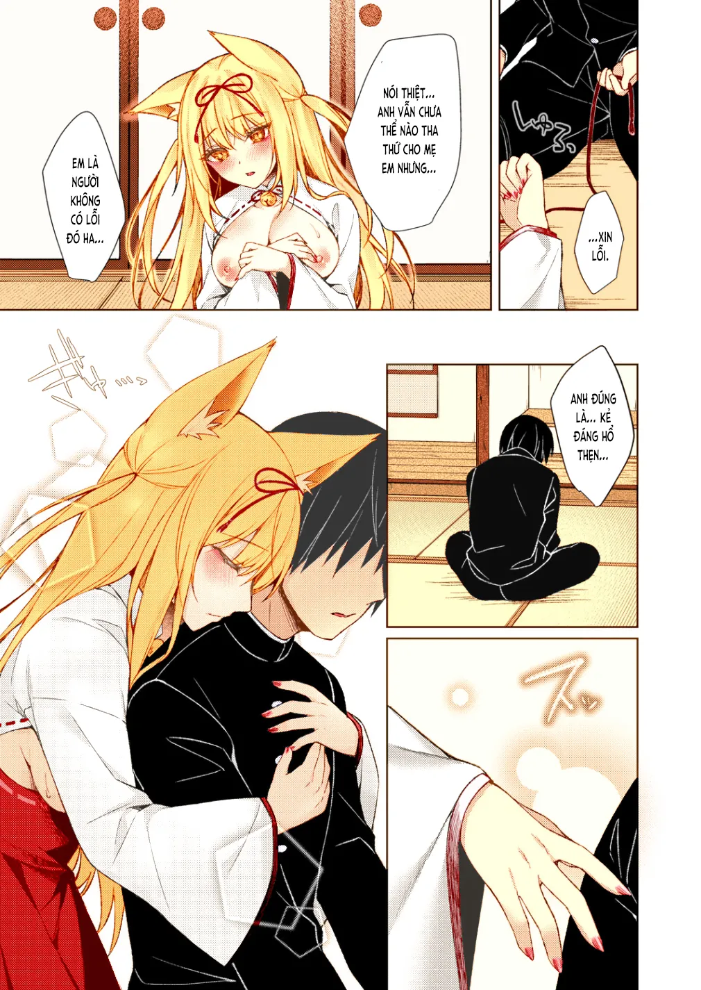 HentaiVN.net - Ảnh 24 - Làm rễ hồ ly [Kitsune no Mukoiri; 狐の婿入] - Oneshot