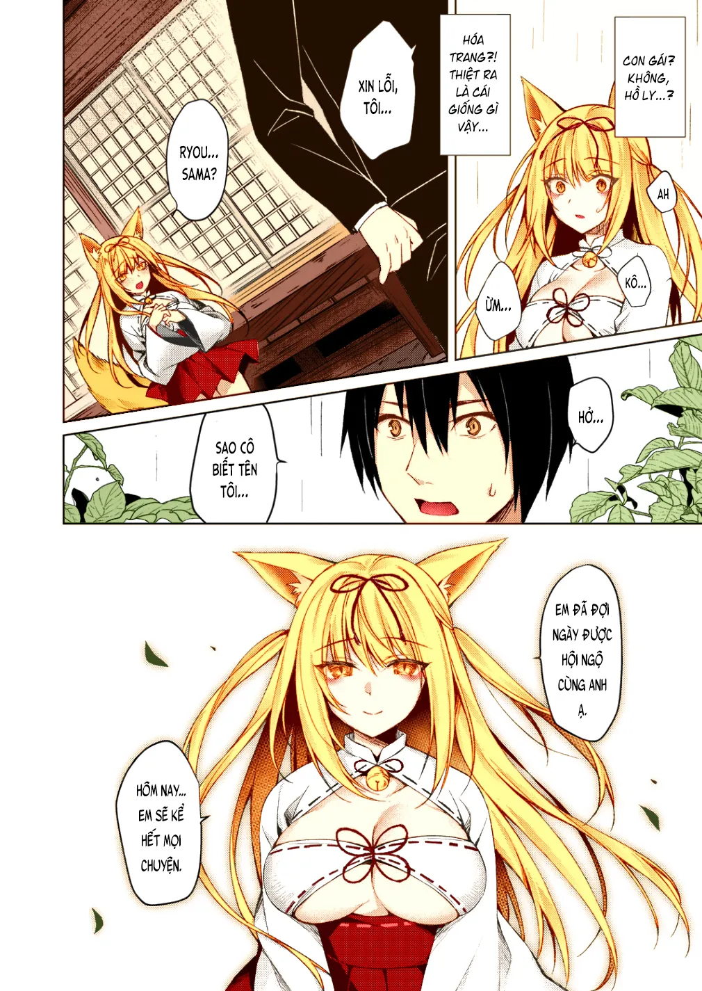 HentaiVN.net - Ảnh 7 - Làm rễ hồ ly [Kitsune no Mukoiri; 狐の婿入] - Oneshot