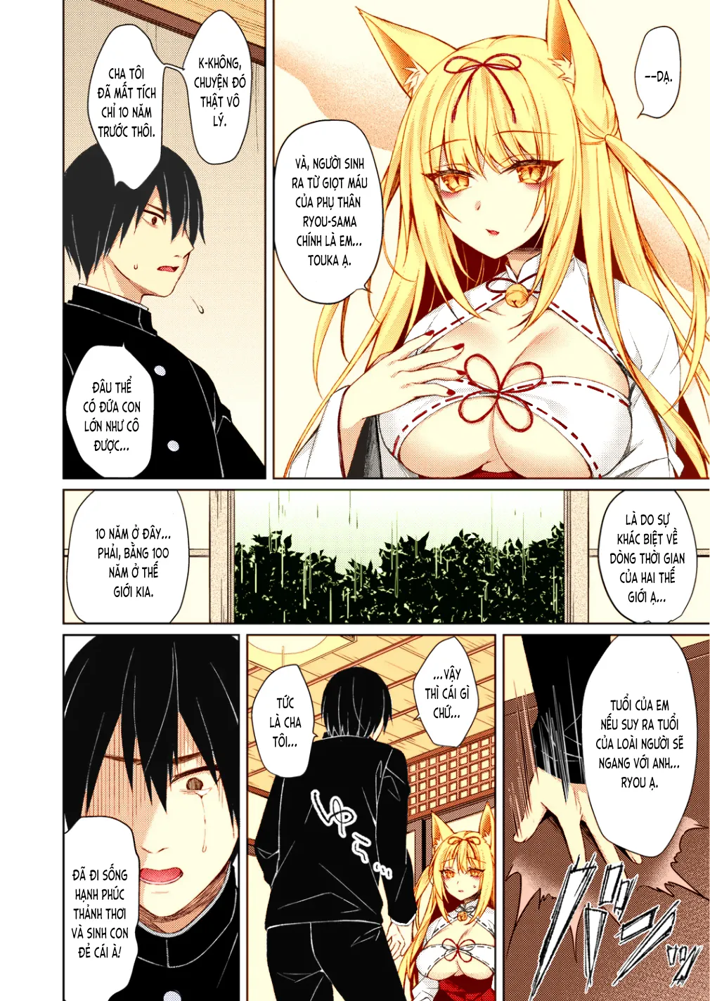 HentaiVN.net - Ảnh 9 - Làm rễ hồ ly [Kitsune no Mukoiri; 狐の婿入] - Oneshot