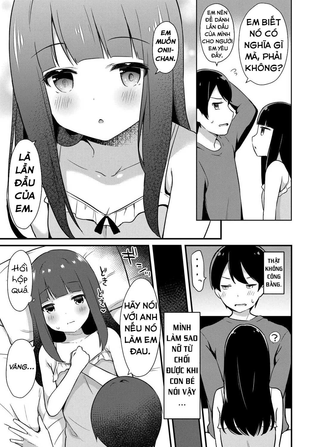 HentaiVN.net - Ảnh 15 - Sự cám dỗ của em gái nhỏ tôi [Yuuwaku・Imouto] - Chap 2: Chika và Onii-chan!