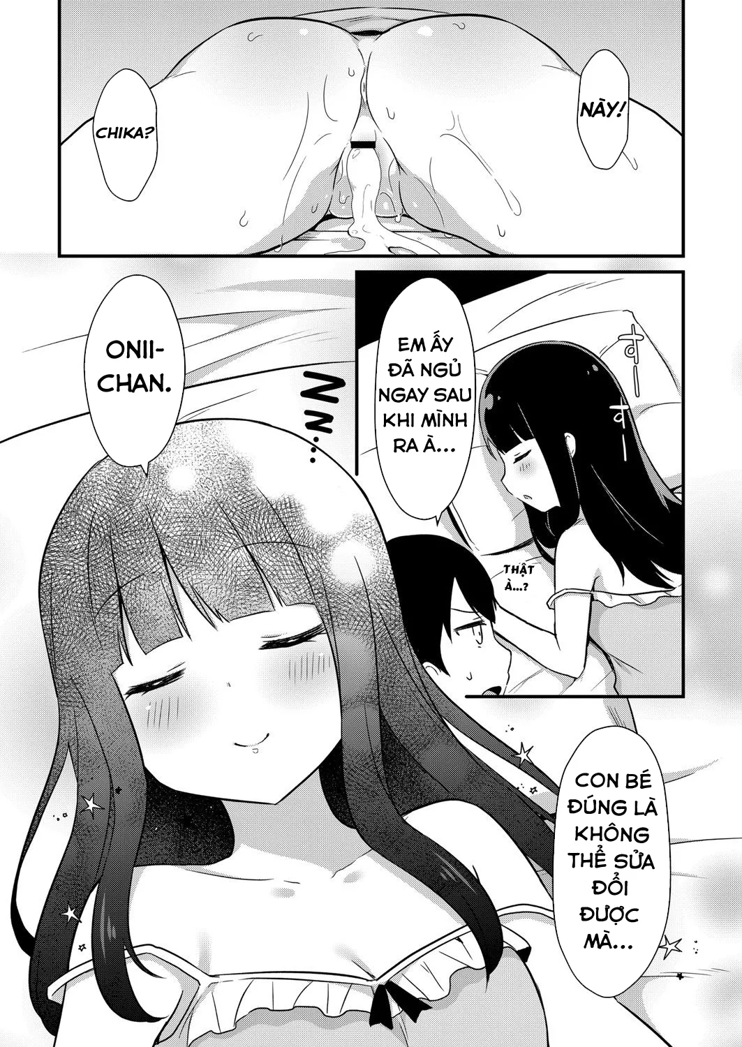 HentaiVN.net - Ảnh 24 - Sự cám dỗ của em gái nhỏ tôi [Yuuwaku・Imouto] - Chap 2: Chika và Onii-chan!