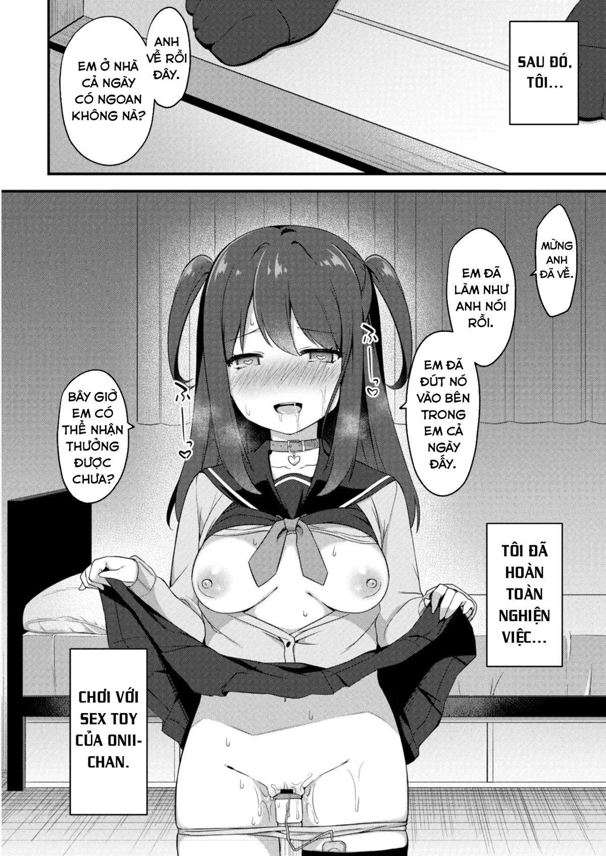 HentaiVN.net - Ảnh 24 - Sự cám dỗ của em gái nhỏ tôi [Yuuwaku・Imouto] - Chap 3: Rina và Onii-chan!