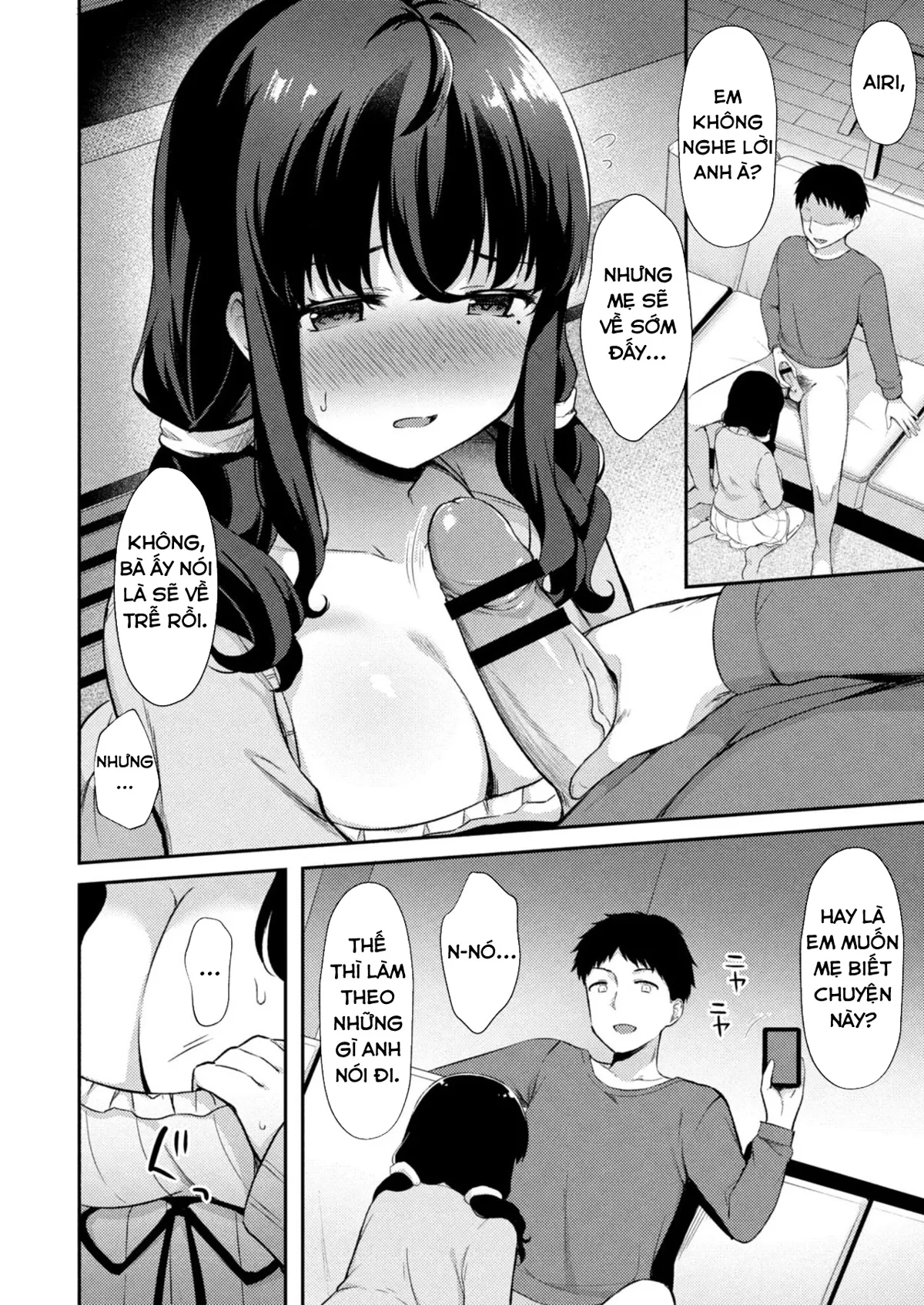 HentaiVN.net - Ảnh 6 - Sự cám dỗ của em gái nhỏ tôi [Yuuwaku・Imouto] - Chap 4: Airi và Onii-chan!