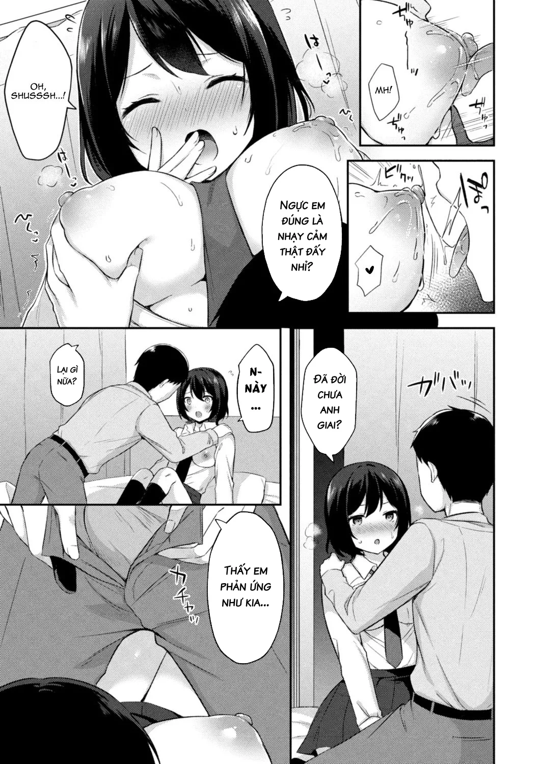 HentaiVN.net - Ảnh 8 - Sự cám dỗ của em gái nhỏ tôi [Yuuwaku・Imouto] - Chap 6: Aki và Onii-chan!