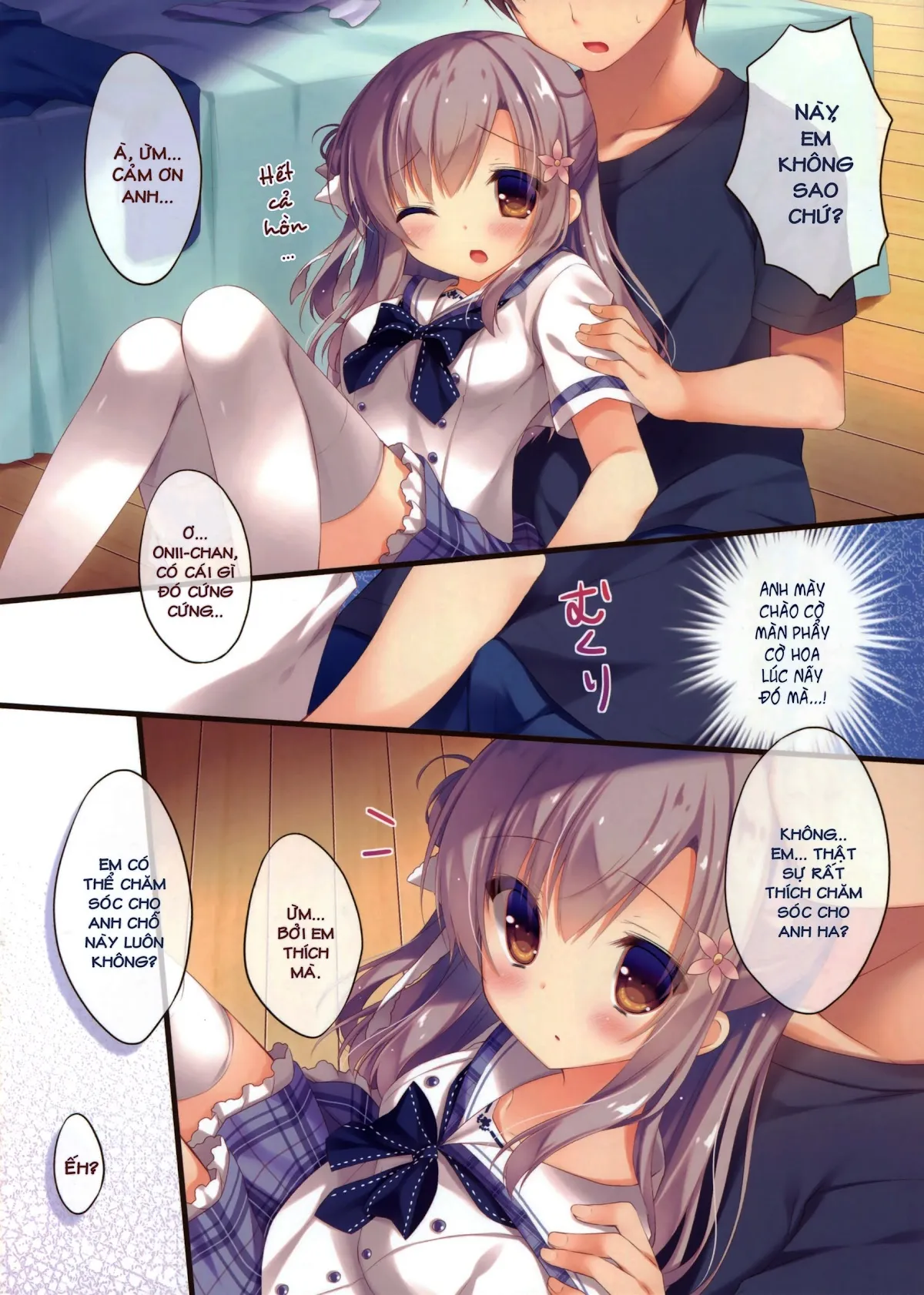 HentaiVN.net - Ảnh 5 - Cứ để việc chăm sóc anh hai cho em nhé [Onii-chan Osewa wa Watashi ni Makasete ne, お兄ちゃんお世話は私に任せてね] - Chương 1