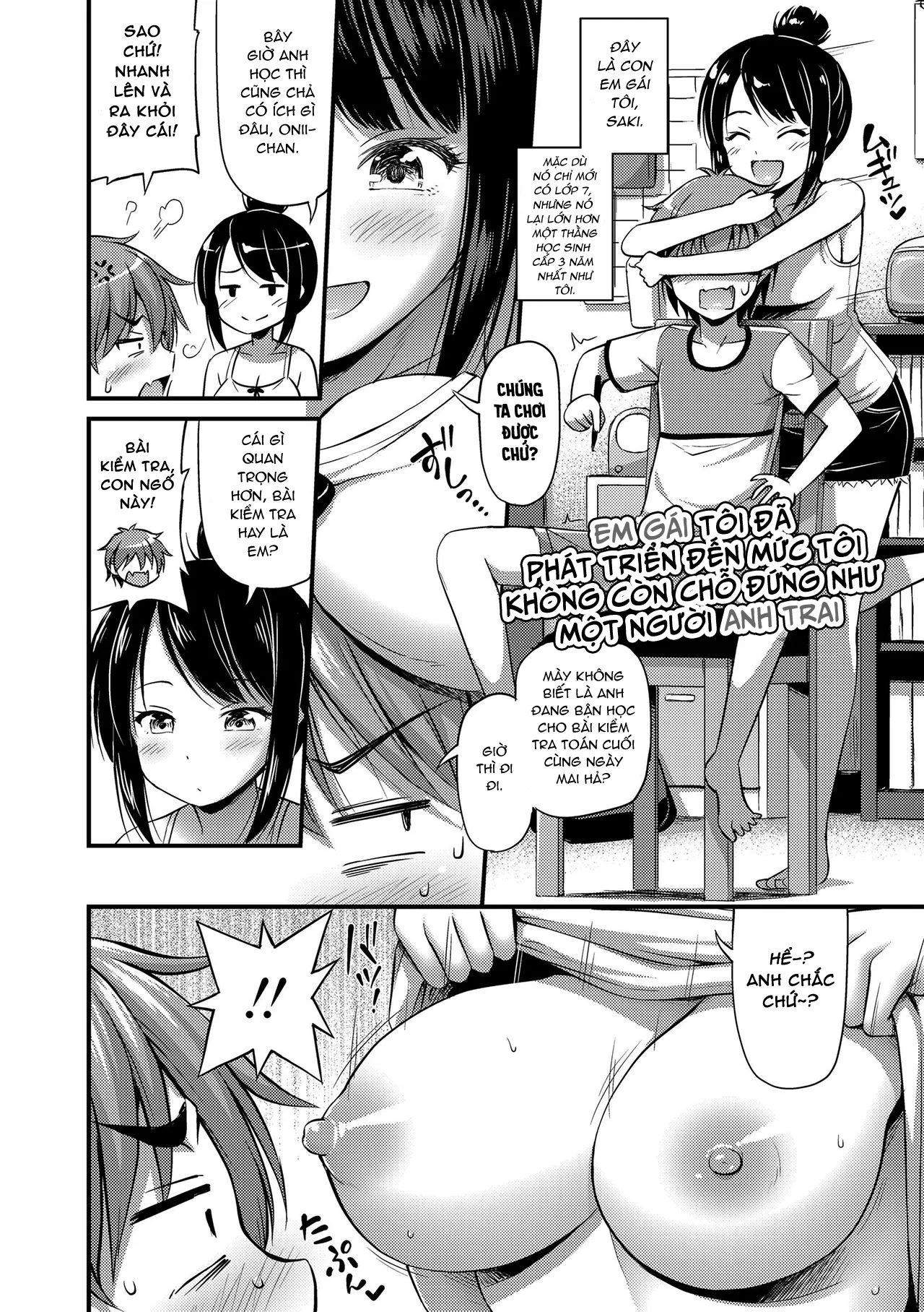 HentaiVN.net - Ảnh 3 - Tại con em mà tôi luôn bị điểm kém [My Little Sister Grew So Much That I Have No Standing as an Older Brother ; Imouto ga Sodachi Sugite Ani no Tachiba ga Nai ; 妹が育ちすぎて兄の立場がない] - Oneshot