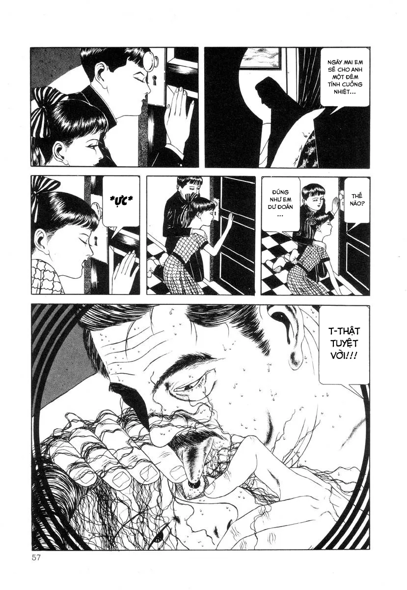 HentaiVN.net - Ảnh 5 - Tuyển tập kinh dị của Suehiro Maruo - Bông hồng nhuốm màu quỷ dữ [Rose Colored Monster] - Chap 5: Sự tiếp xúc giữa đôi mắt hai ta