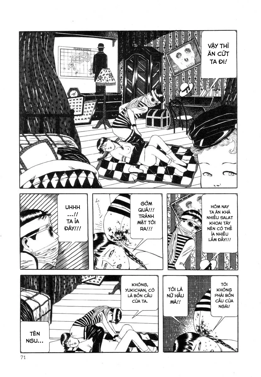 HentaiVN.net - Ảnh 3 - Tuyển tập kinh dị của Suehiro Maruo - Bông hồng nhuốm màu quỷ dữ [Rose Colored Monster] - Chap 6: Im your toilet (Cảnh báo có scat)
