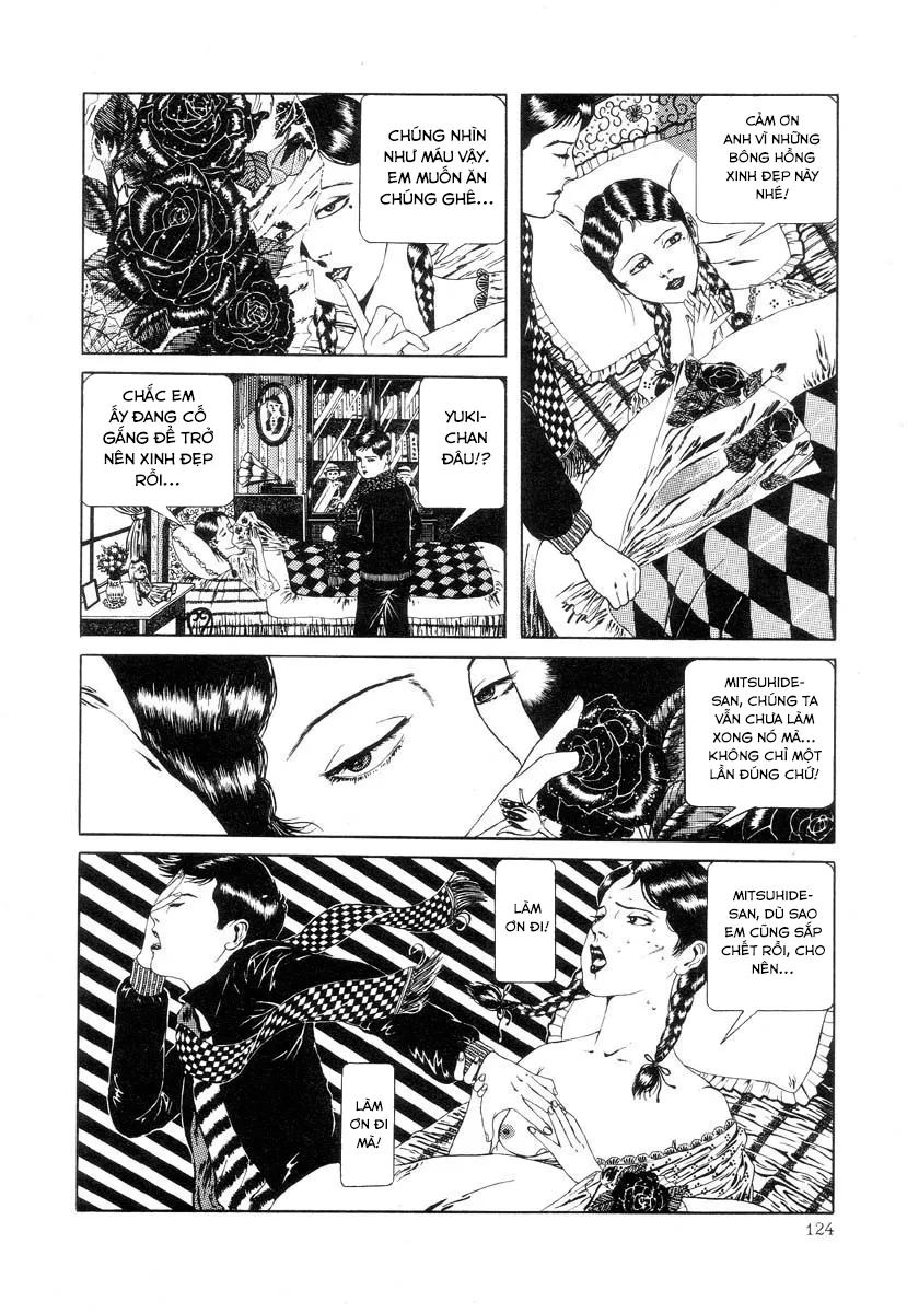 HentaiVN.net - Ảnh 4 - Tuyển tập kinh dị của Suehiro Maruo - Bông hồng nhuốm màu quỷ dữ [Rose Colored Monster] - Chap 10: Máu và Hoa hồng (Chap 9+12 chỉ có raw Jap, nào sẽ tìm người dịch sau)