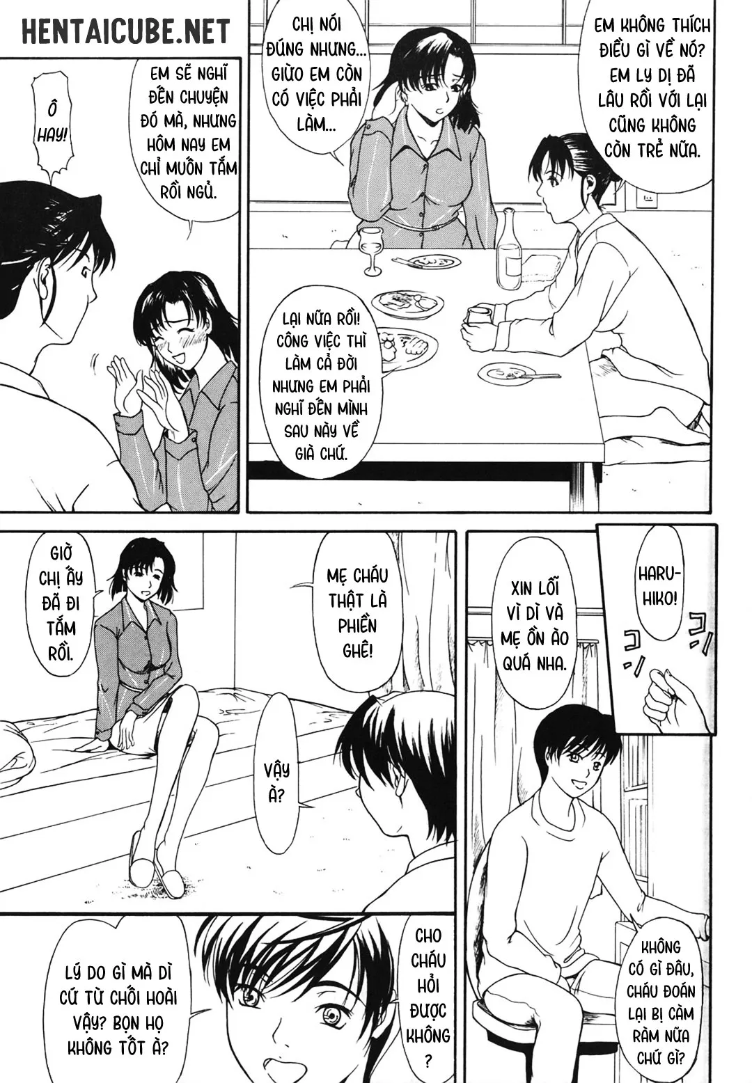 HentaiVN.net - Ảnh 4 - Mẹ và dì - Bộ đôi biến thái [Aioi no Shukujo; Double Perverts] - Chap 1