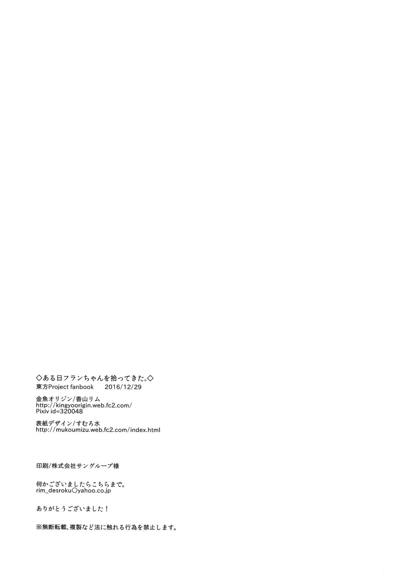 HentaiVN.net - Ảnh 18 - Aru Hi Flan-chan o Hirottekita. (Touhou Project) [ある日フランちゃんを拾ってきた。 (東方Project)] - Oneshot