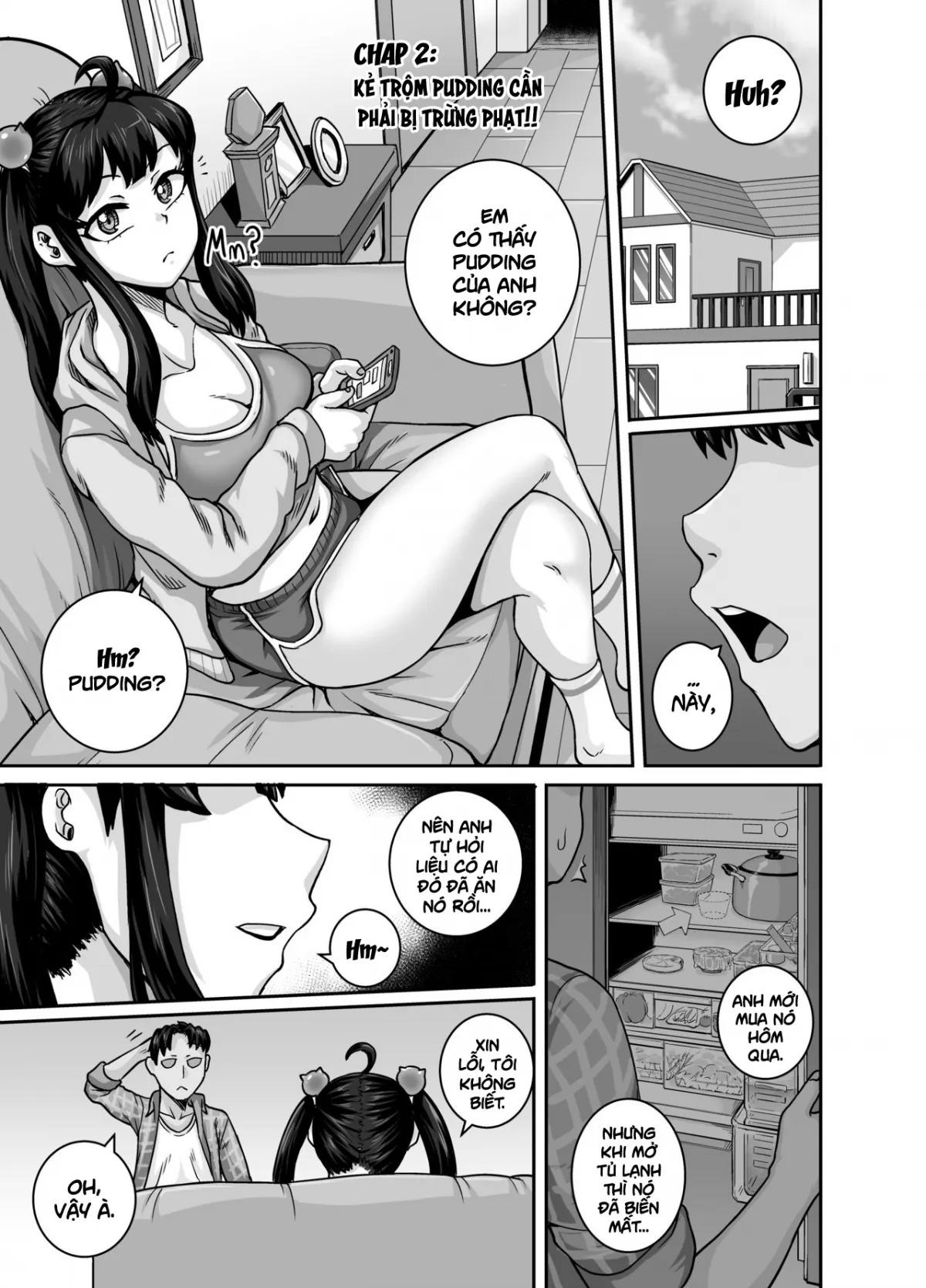 HentaiVN.net - Ảnh 4 - Em gái(kế) phiền toái cần phải được dạy dỗ!! [Mukatsuku Imouto wa Chanto Shikaranakucha!! ; ムカつく妹はちゃんと叱らなくちゃ!!] - Chap 2: Kẻ trộm pudding cần phải bị trừng phạt!!