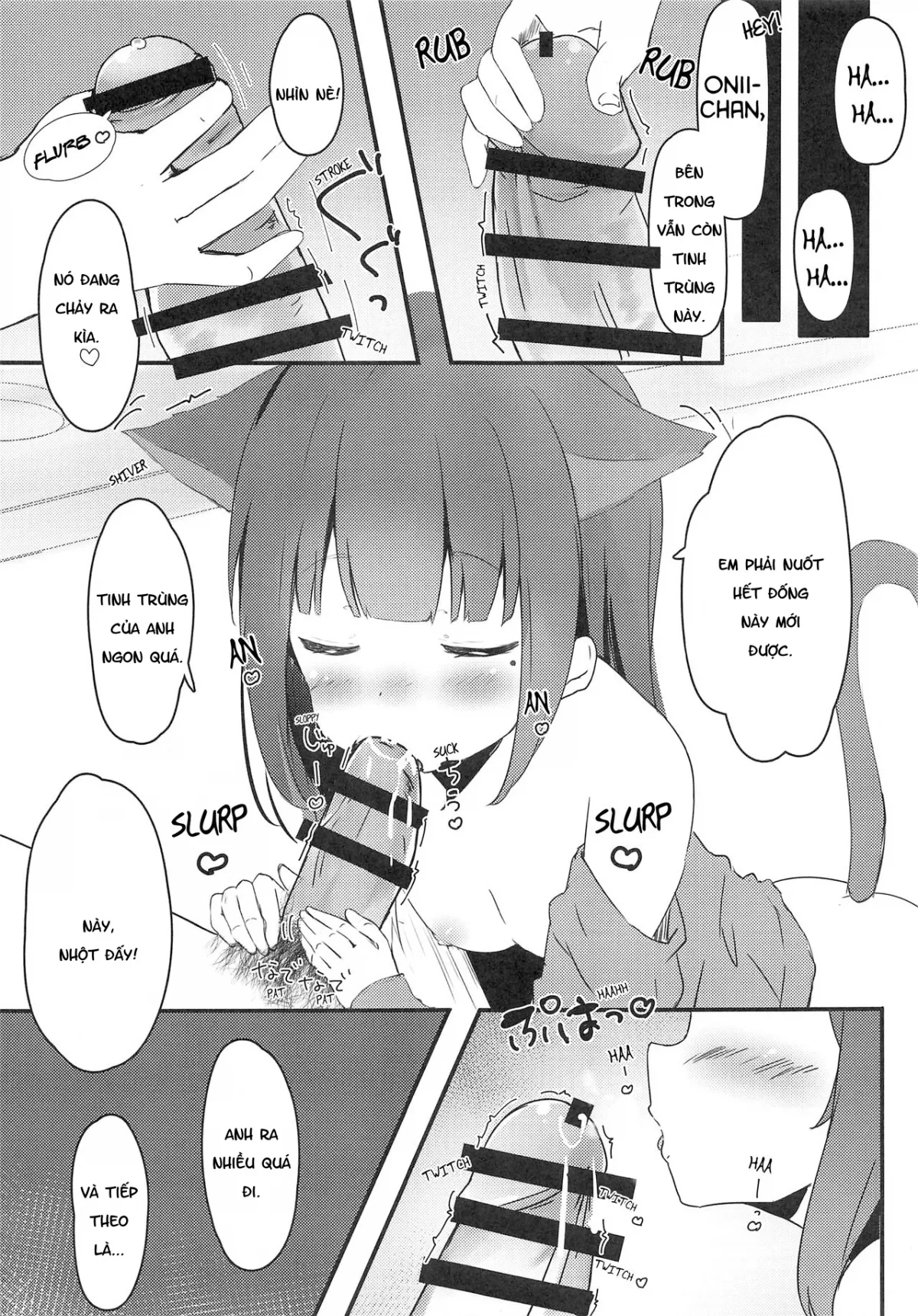 HentaiVN.net - Ảnh 8 - Vận dụng thằng anh khổ dâm [Onii-chan's ejaculation management ; Onii-chan no Shasei Kanri-gakari desu] - [End?] Chap 5: Anh thích tai mèo chứ, Onii-chan?