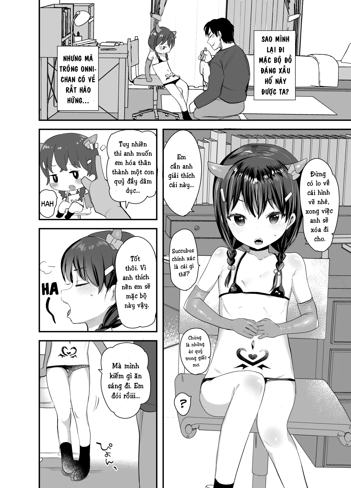 HentaiVN.net - Ảnh 4 - Even If I Cosplay as a Succubus I Can't Become One Onii-chan! [Cosplay Shitatte Succubus ni wa Narenai yo Onii-chan!:] - Oneshot