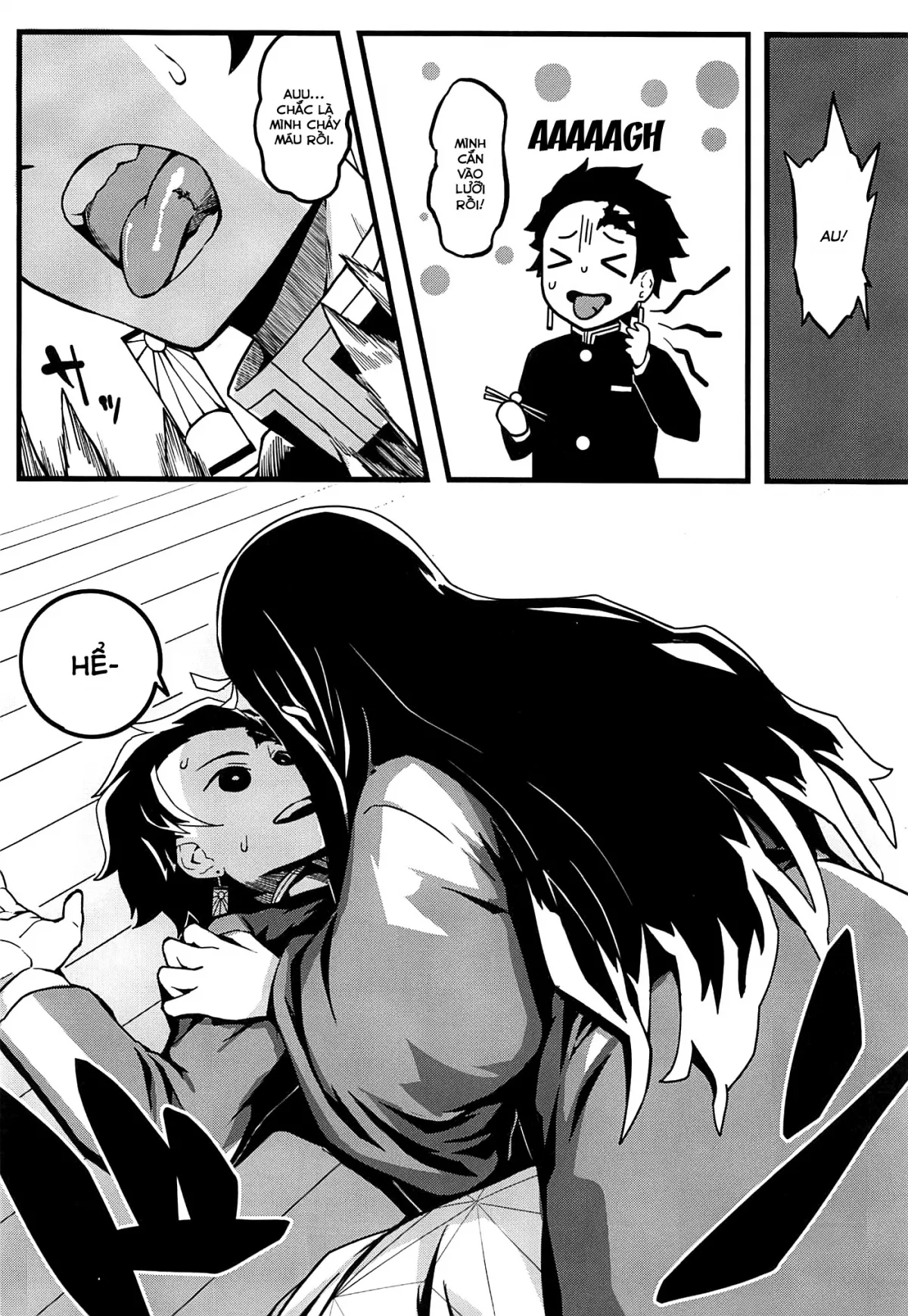 HentaiVN.net - Ảnh 6 - Thụ thai cho em gái quỷ [Demon Sister's Pregnancy ; 鬼妹の妊] - Oneshot