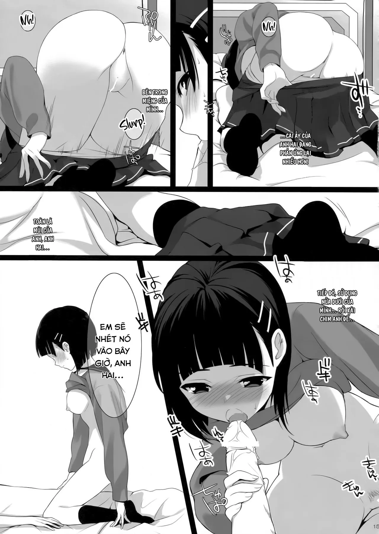 HentaiVN.net - Ảnh 14 - Bí mật thầm kín cùng anh trai tôi (Sword Art Online) [Oniichan niwa Himitsu] - Oneshot