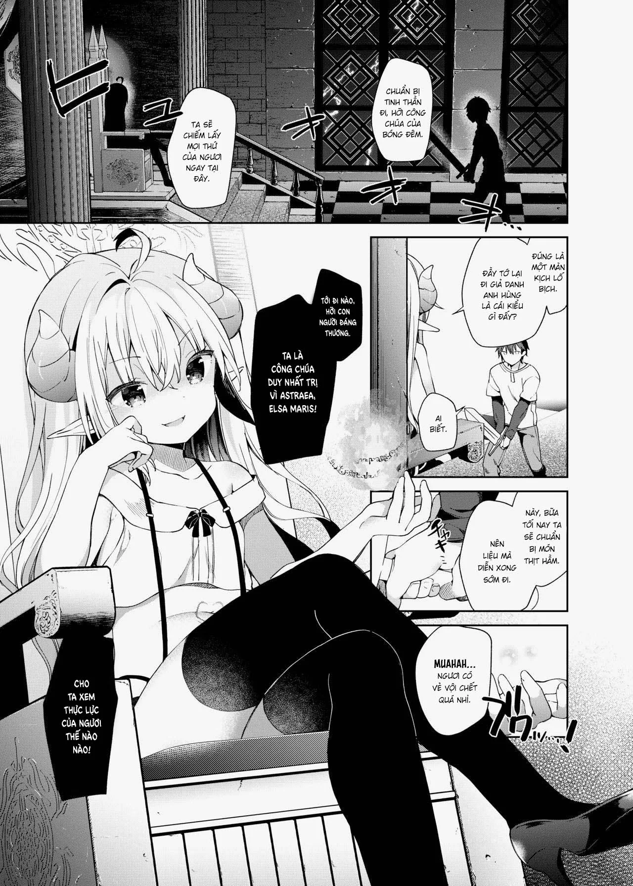 HentaiVN.net - Ảnh 5 - Chuyển sinh x Ma vương x Succubus [Isekai x Maou x Succubus] - Oneshot