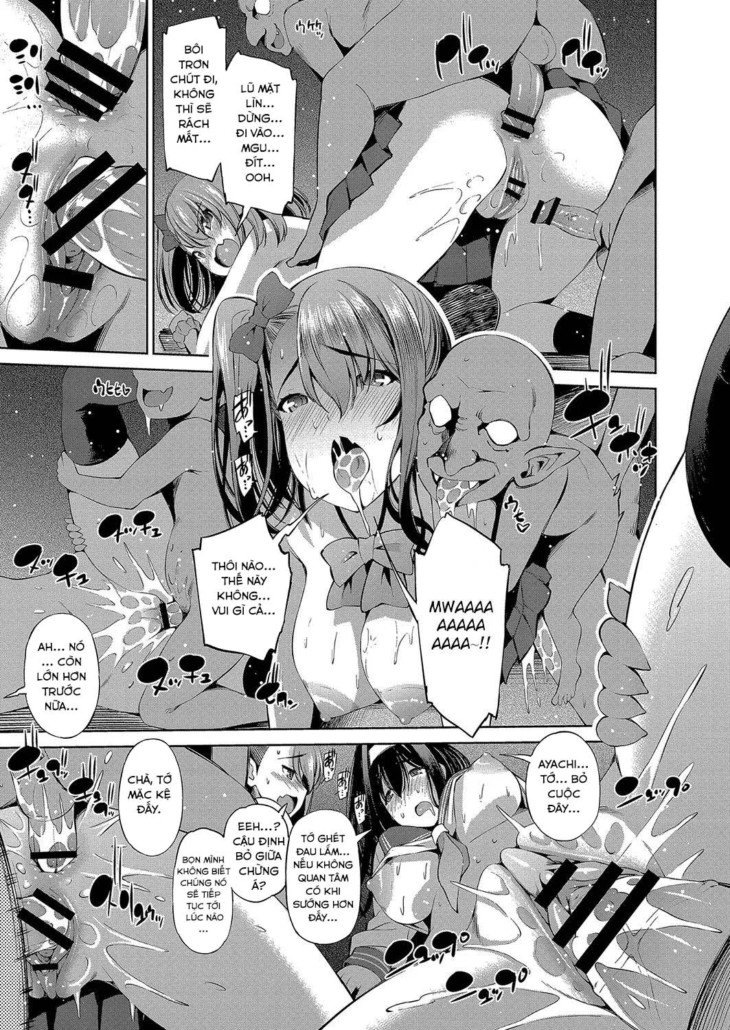 HentaiVN.net - Ảnh 15 - Hai gái làng chơi được triệu hồi để hiến tế cho bọn Goblin [Isekai Enkou Oyajigari JK to Hanshokuki no Goblin] - Oneshot
