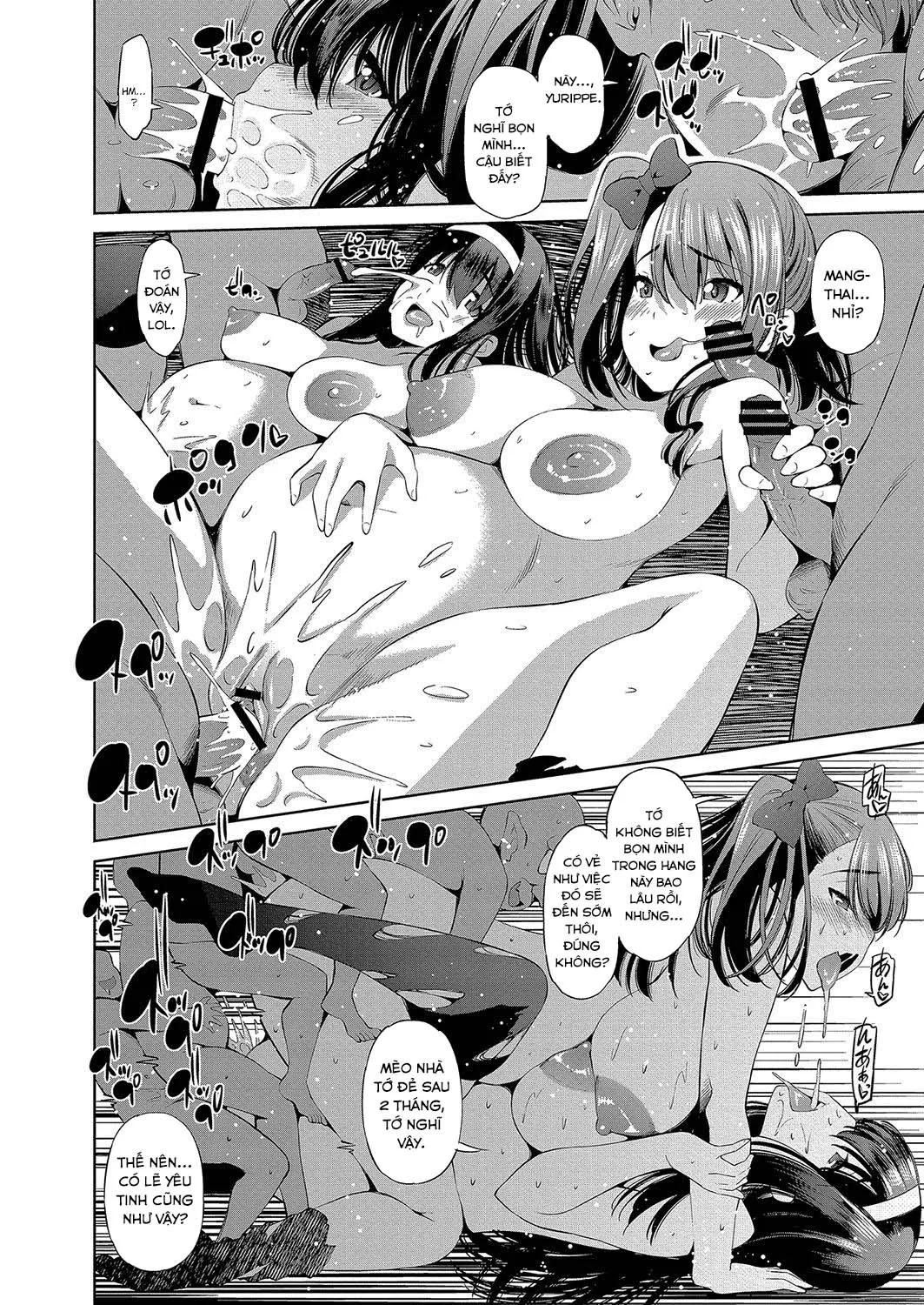 HentaiVN.net - Ảnh 20 - Hai gái làng chơi được triệu hồi để hiến tế cho bọn Goblin [Isekai Enkou Oyajigari JK to Hanshokuki no Goblin] - Oneshot