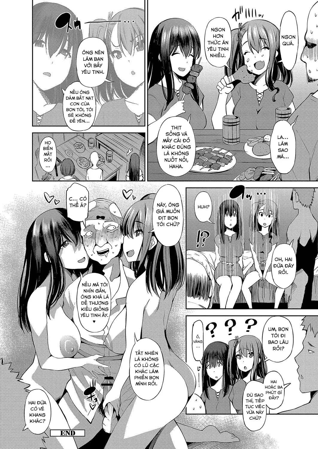 HentaiVN.net - Ảnh 24 - Hai gái làng chơi được triệu hồi để hiến tế cho bọn Goblin [Isekai Enkou Oyajigari JK to Hanshokuki no Goblin] - Oneshot