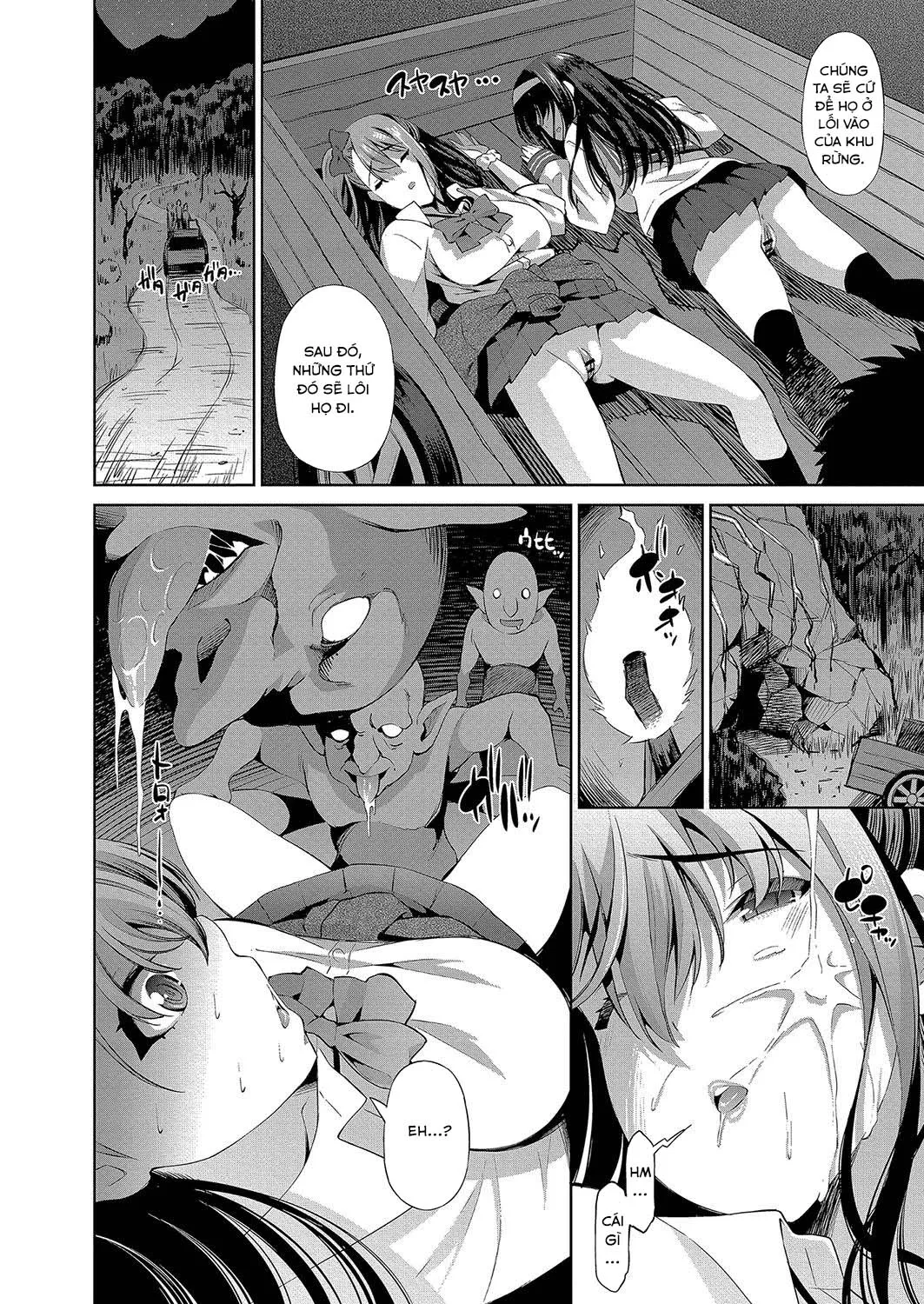HentaiVN.net - Ảnh 6 - Hai gái làng chơi được triệu hồi để hiến tế cho bọn Goblin [Isekai Enkou Oyajigari JK to Hanshokuki no Goblin] - Oneshot