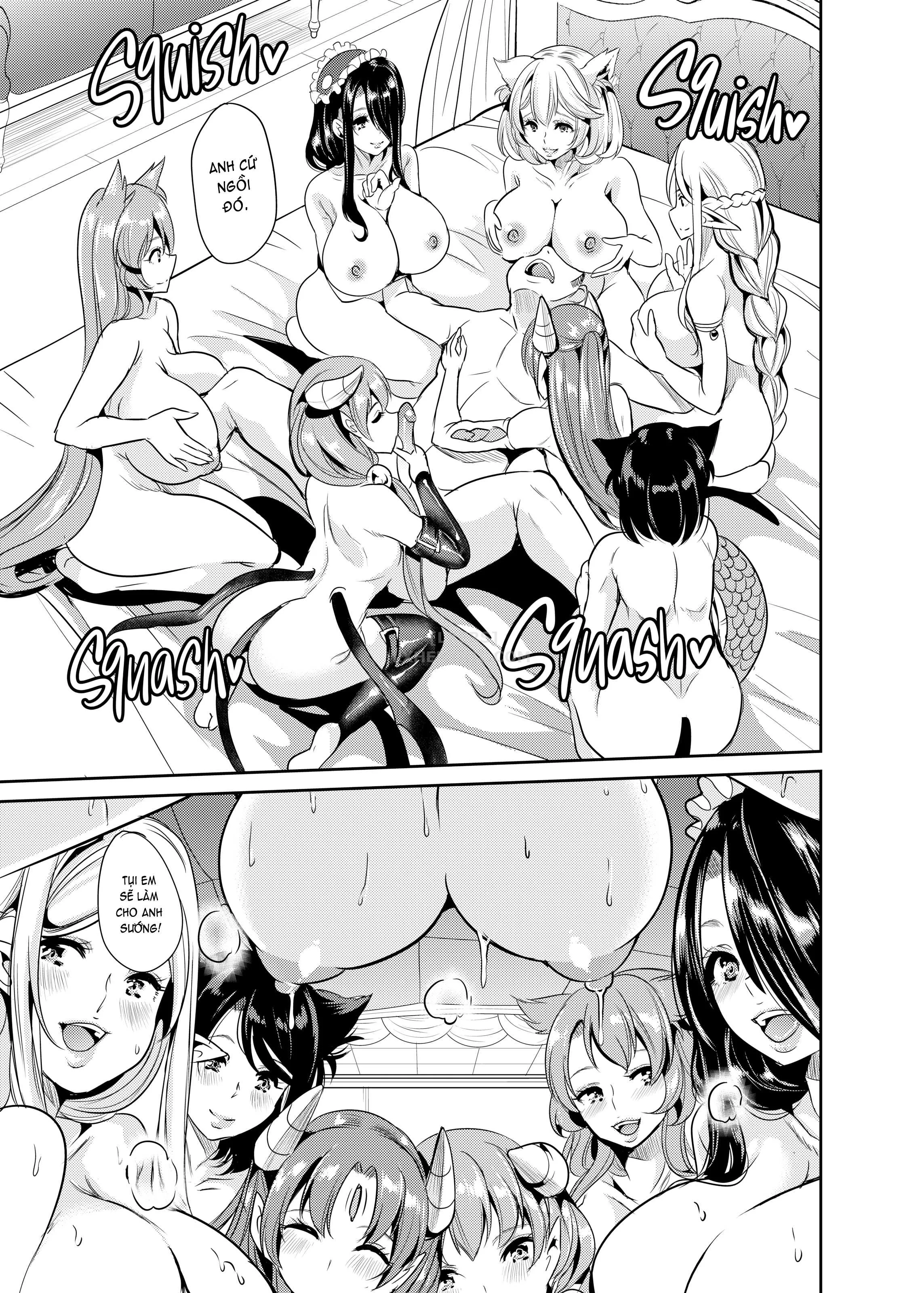 HentaiVN.net - Ảnh 23 - My Harem in Another World Collection - Chap 4 - Eight-Way Huge Cat Orgy!