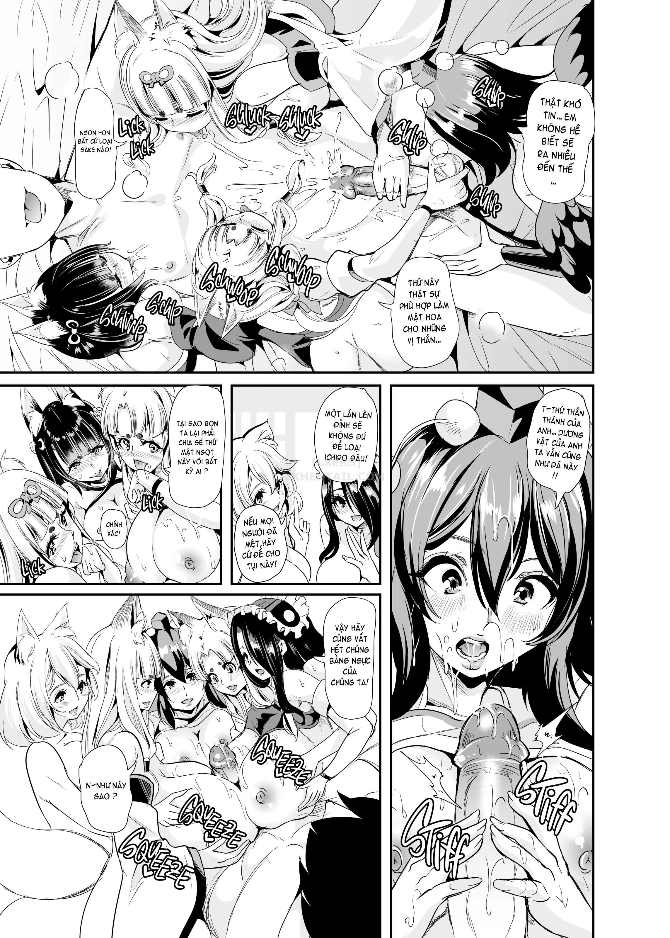 HentaiVN.net - Ảnh 24 - My Harem in Another World Collection - Chap 5 - Cumming with the Kami! Fluffy ❤️ Fucking