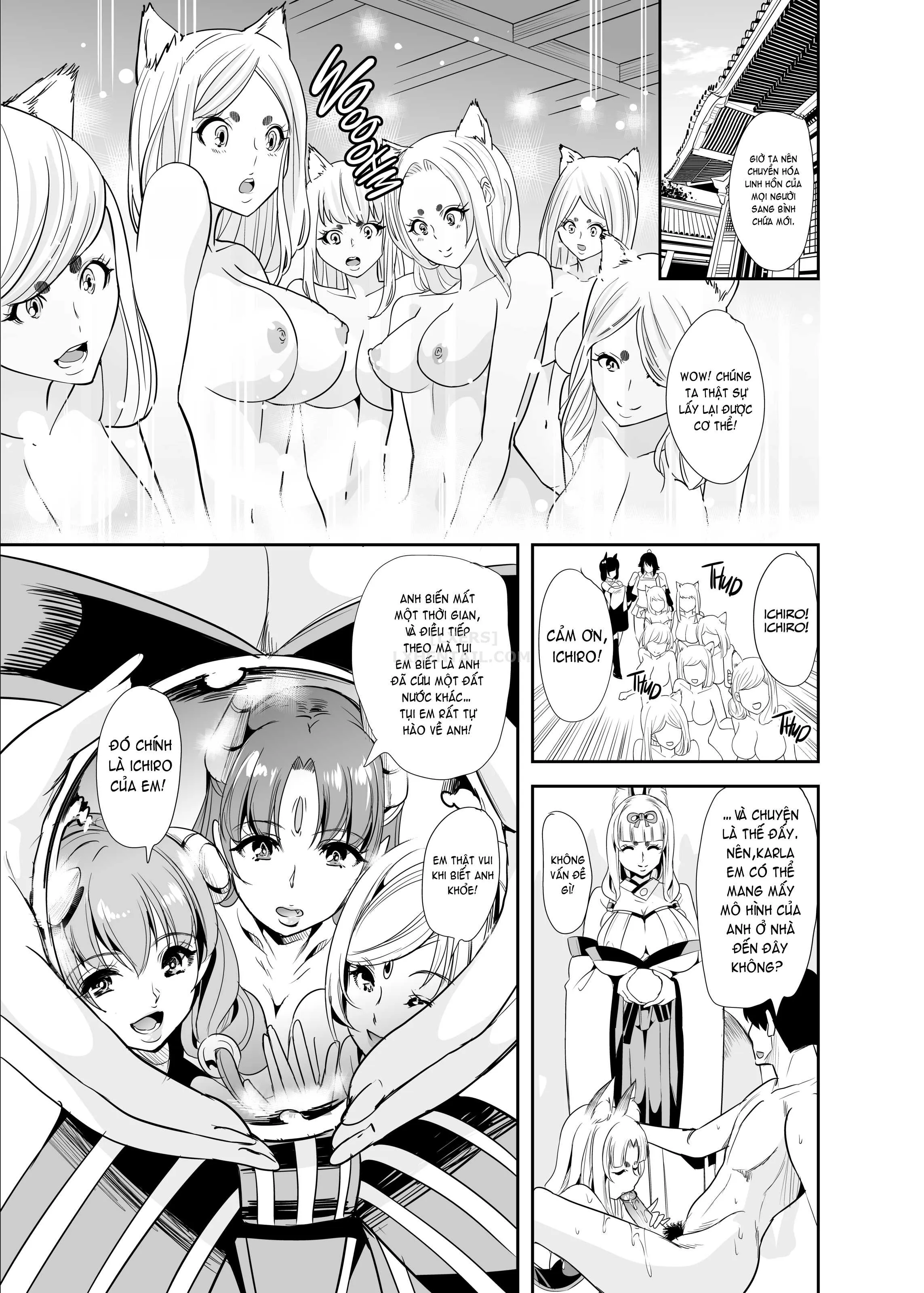HentaiVN.net - Ảnh 53 - My Harem in Another World Collection - Chap 5 - Cumming with the Kami! Fluffy ❤️ Fucking