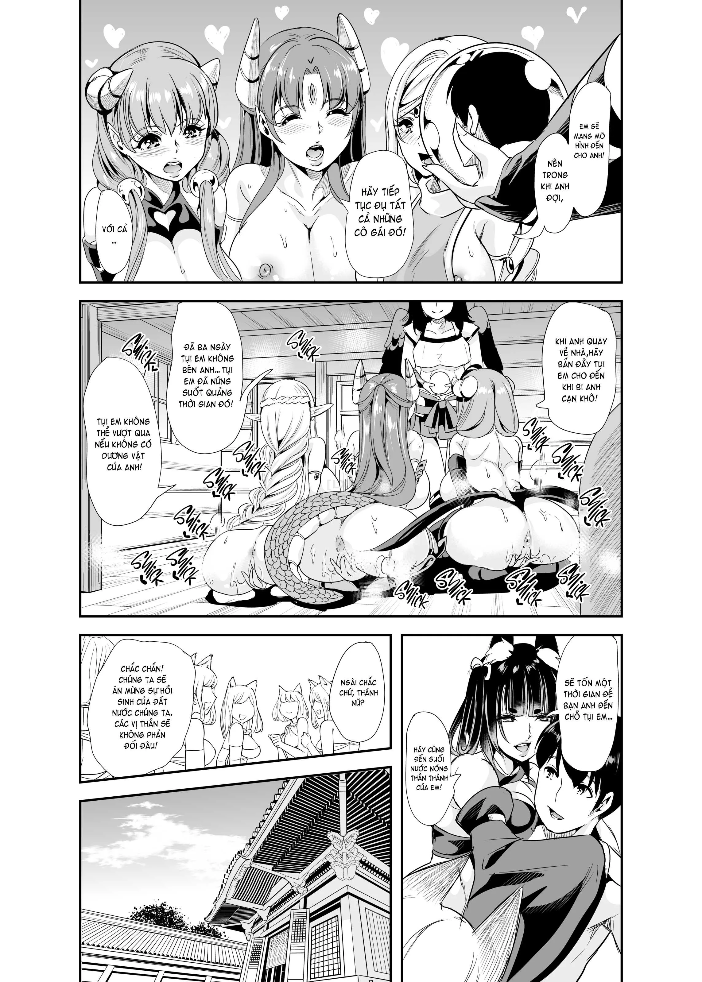 HentaiVN.net - Ảnh 54 - My Harem in Another World Collection - Chap 5 - Cumming with the Kami! Fluffy ❤️ Fucking
