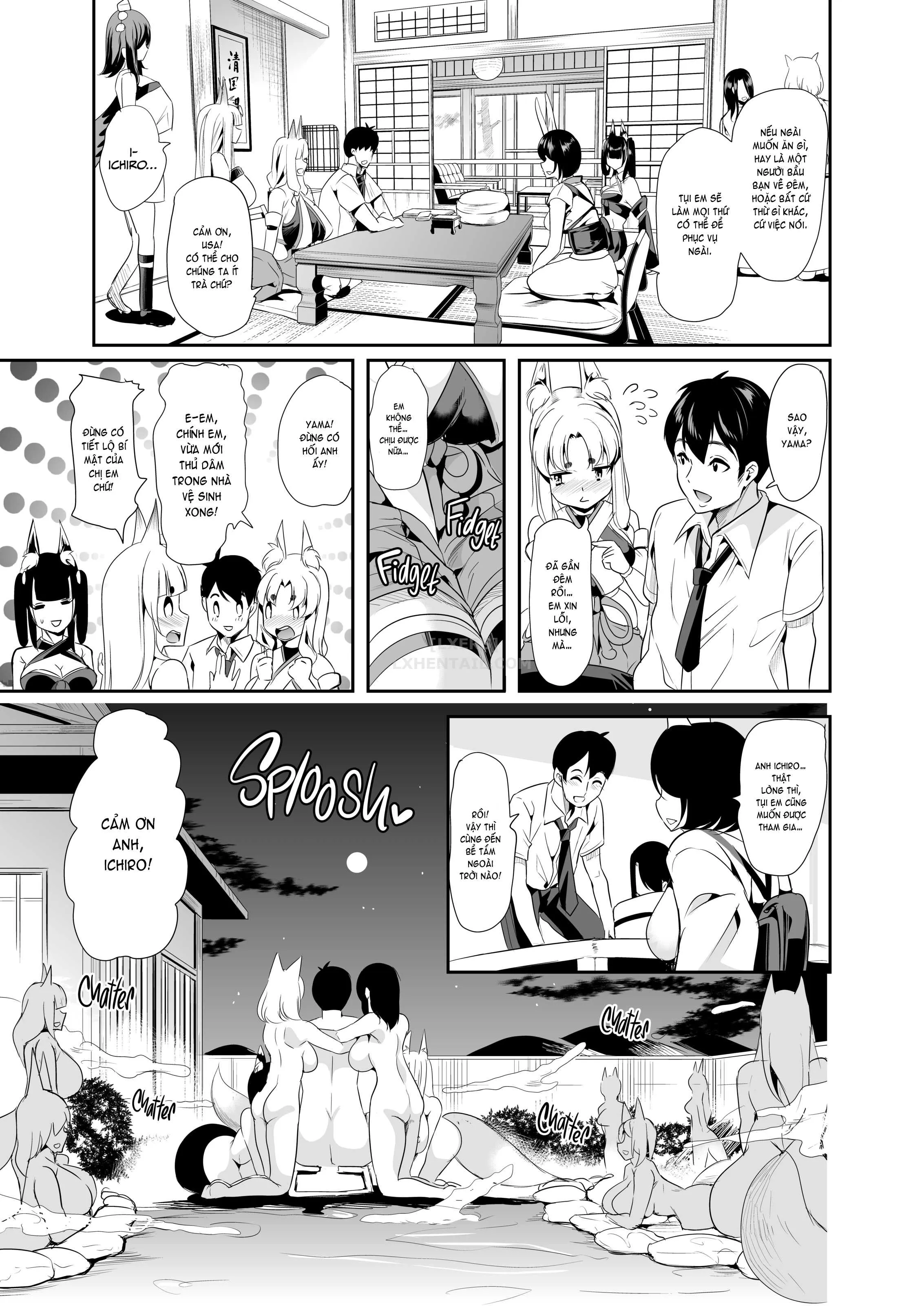 HentaiVN.net - Ảnh 11 - My Harem in Another World Collection - Chap 6 - Hot, Steamy Bath! Fluffy ❤️ Fucking