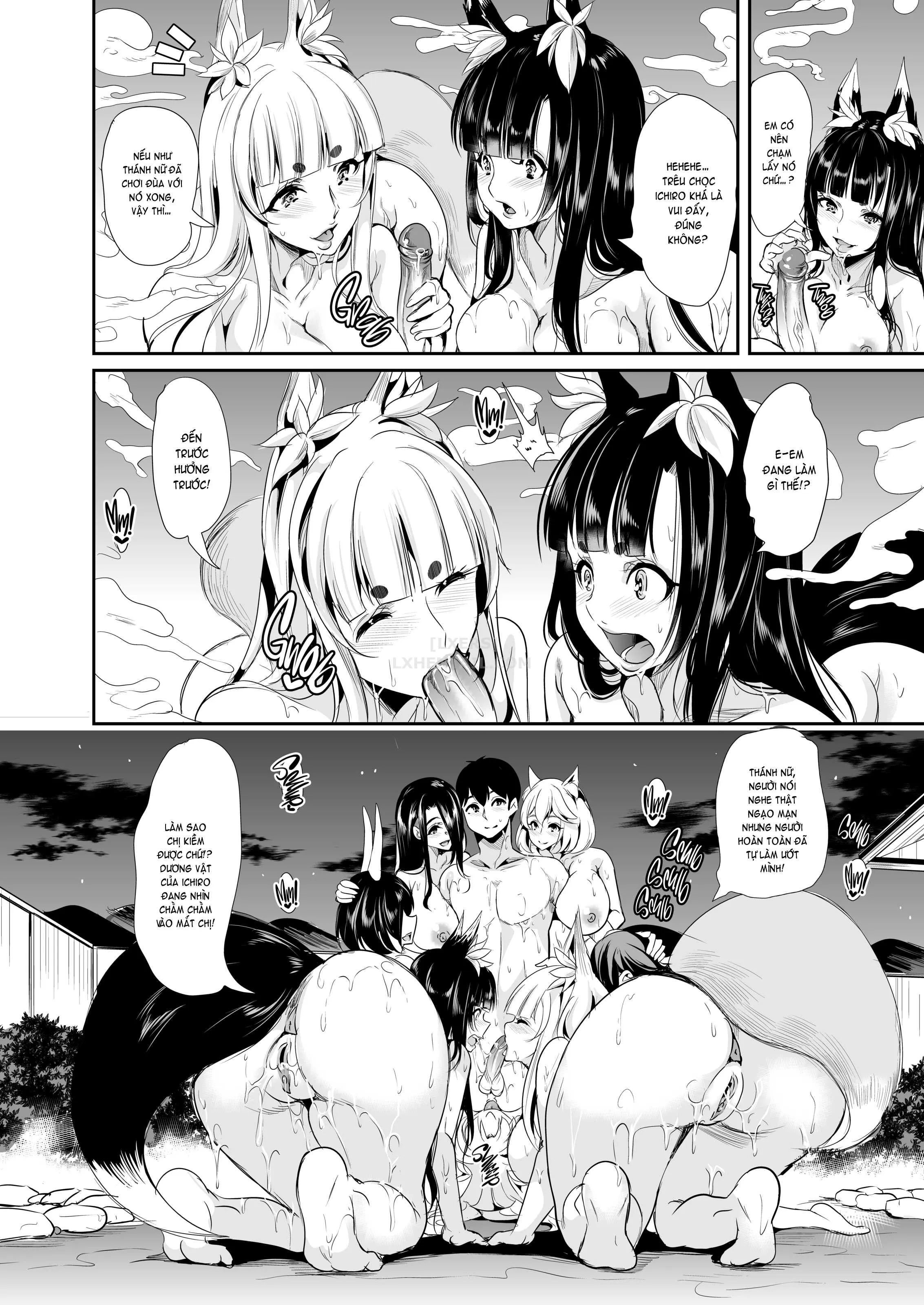 HentaiVN.net - Ảnh 17 - My Harem in Another World Collection - Chap 6 - Hot, Steamy Bath! Fluffy ❤️ Fucking
