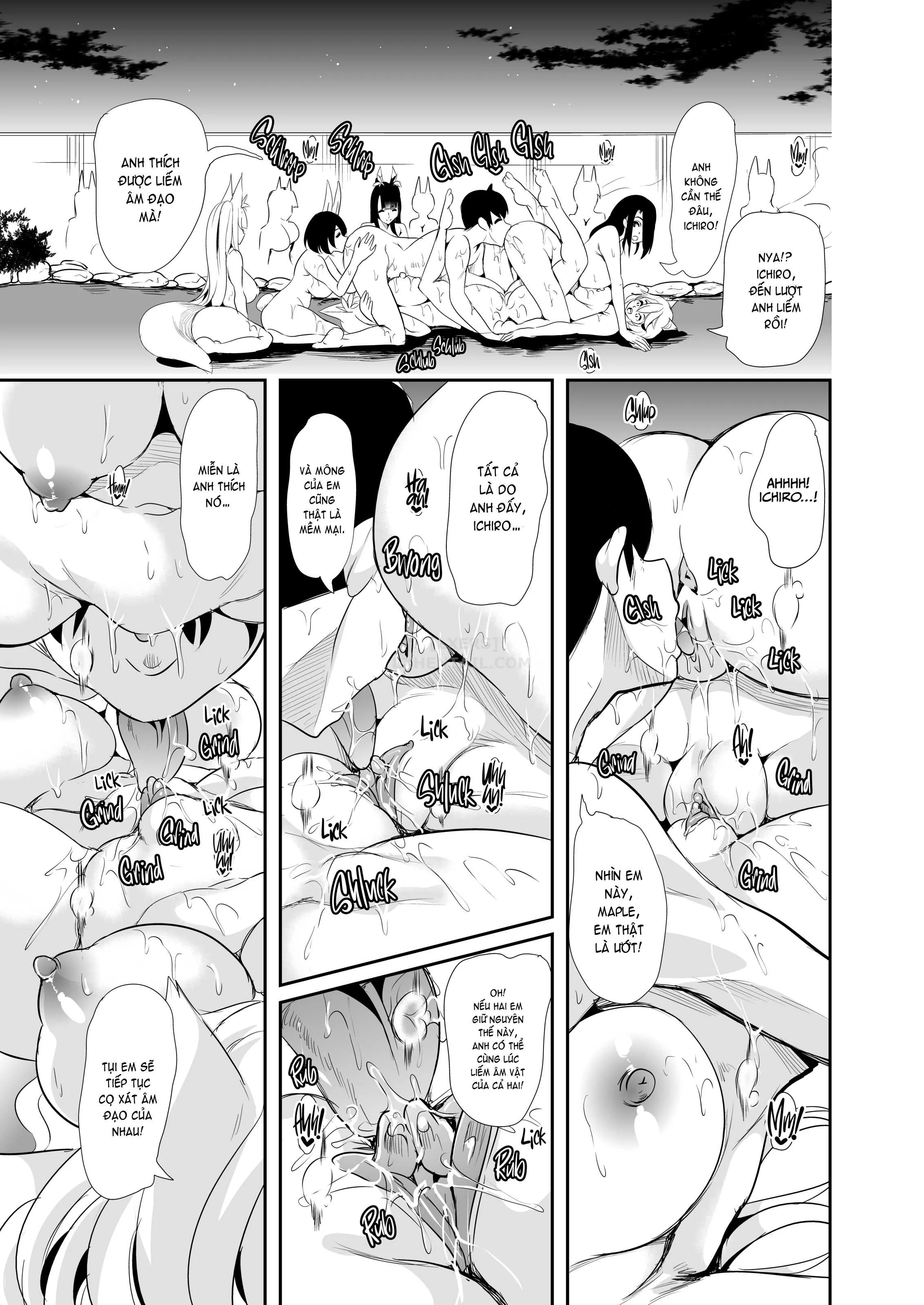 HentaiVN.net - Ảnh 22 - My Harem in Another World Collection - Chap 6 - Hot, Steamy Bath! Fluffy ❤️ Fucking