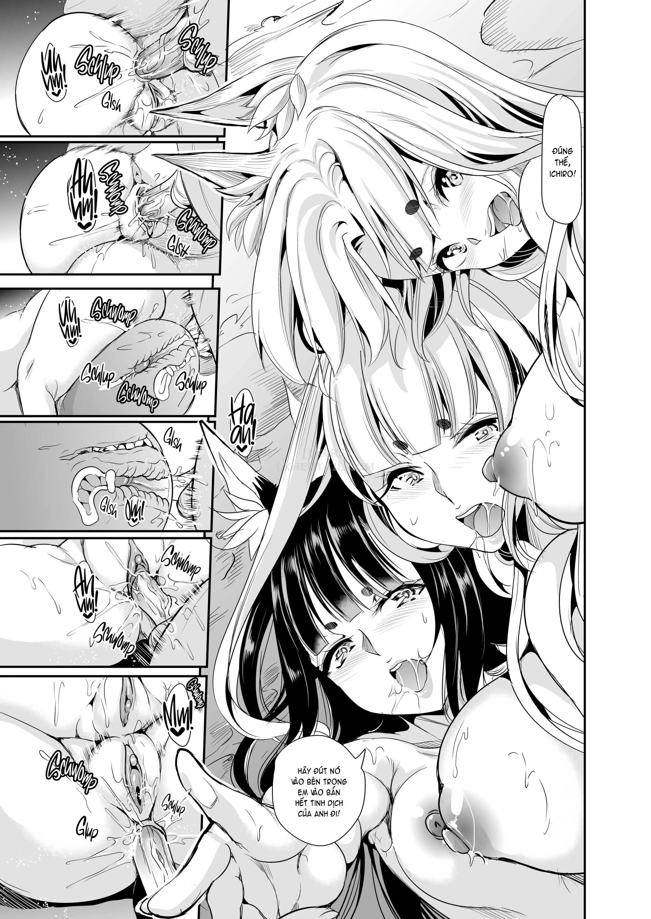 HentaiVN.net - Ảnh 43 - My Harem in Another World Collection - Chap 6 - Hot, Steamy Bath! Fluffy ❤️ Fucking