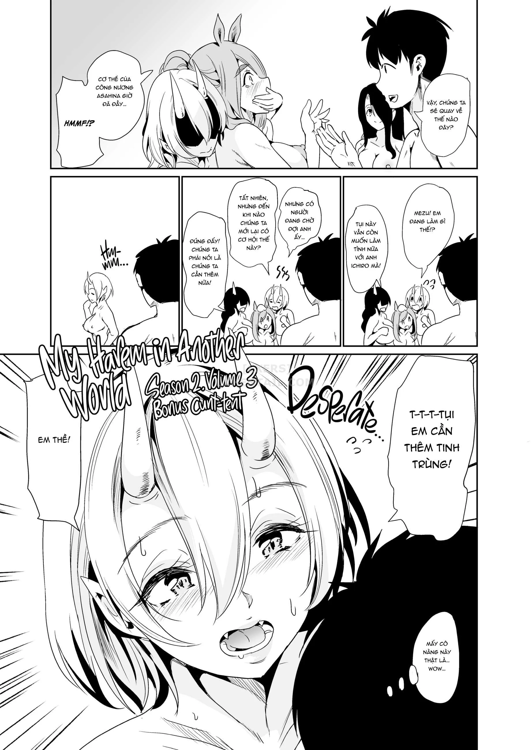 HentaiVN.net - Ảnh 58 - My Harem in Another World Collection - Chap 7 - Cumming With the Devil! - Pussies from Hell!