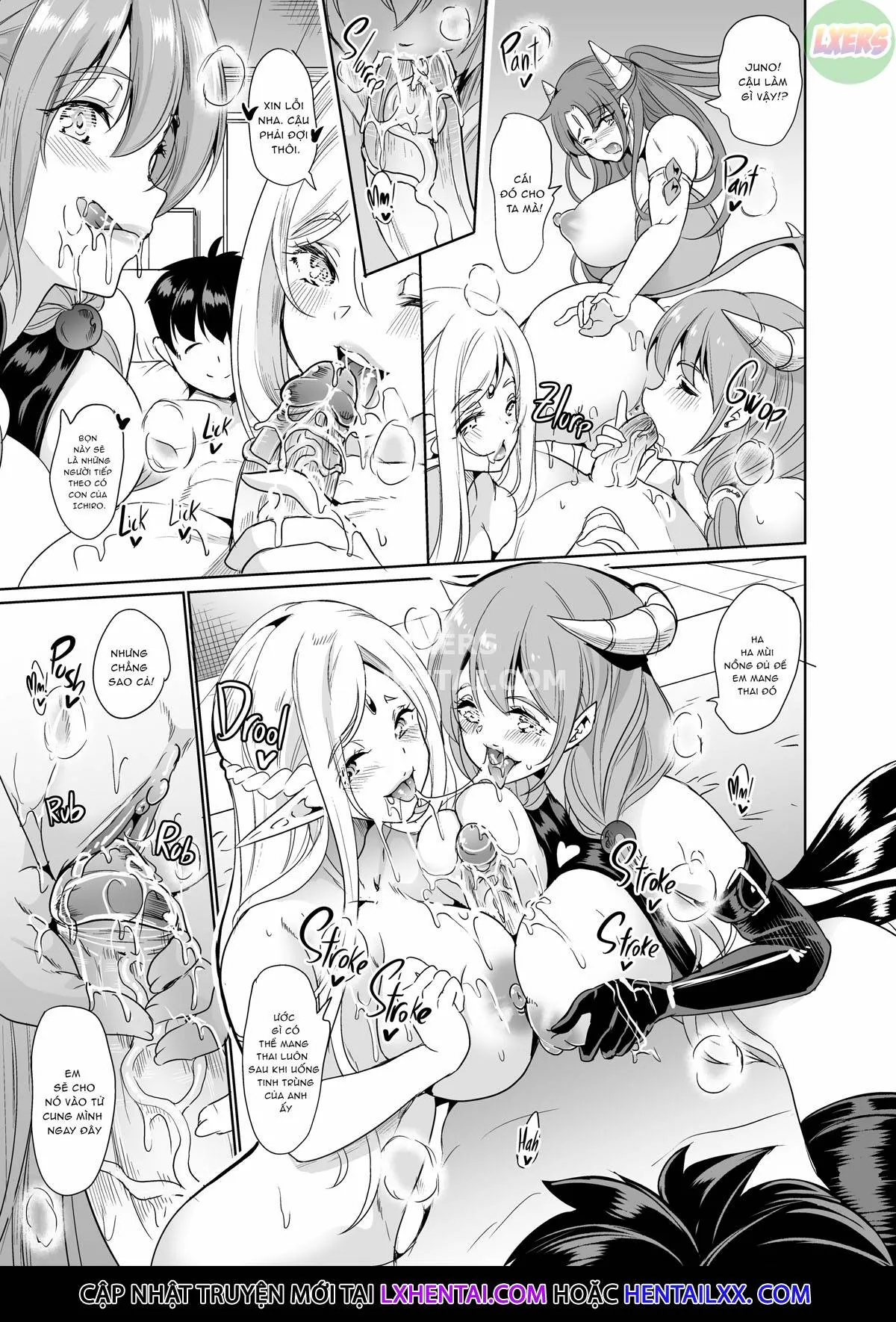 HentaiVN.net - Ảnh 22 - My Harem in Another World Collection - Chap 13 - All Pussy is Mine