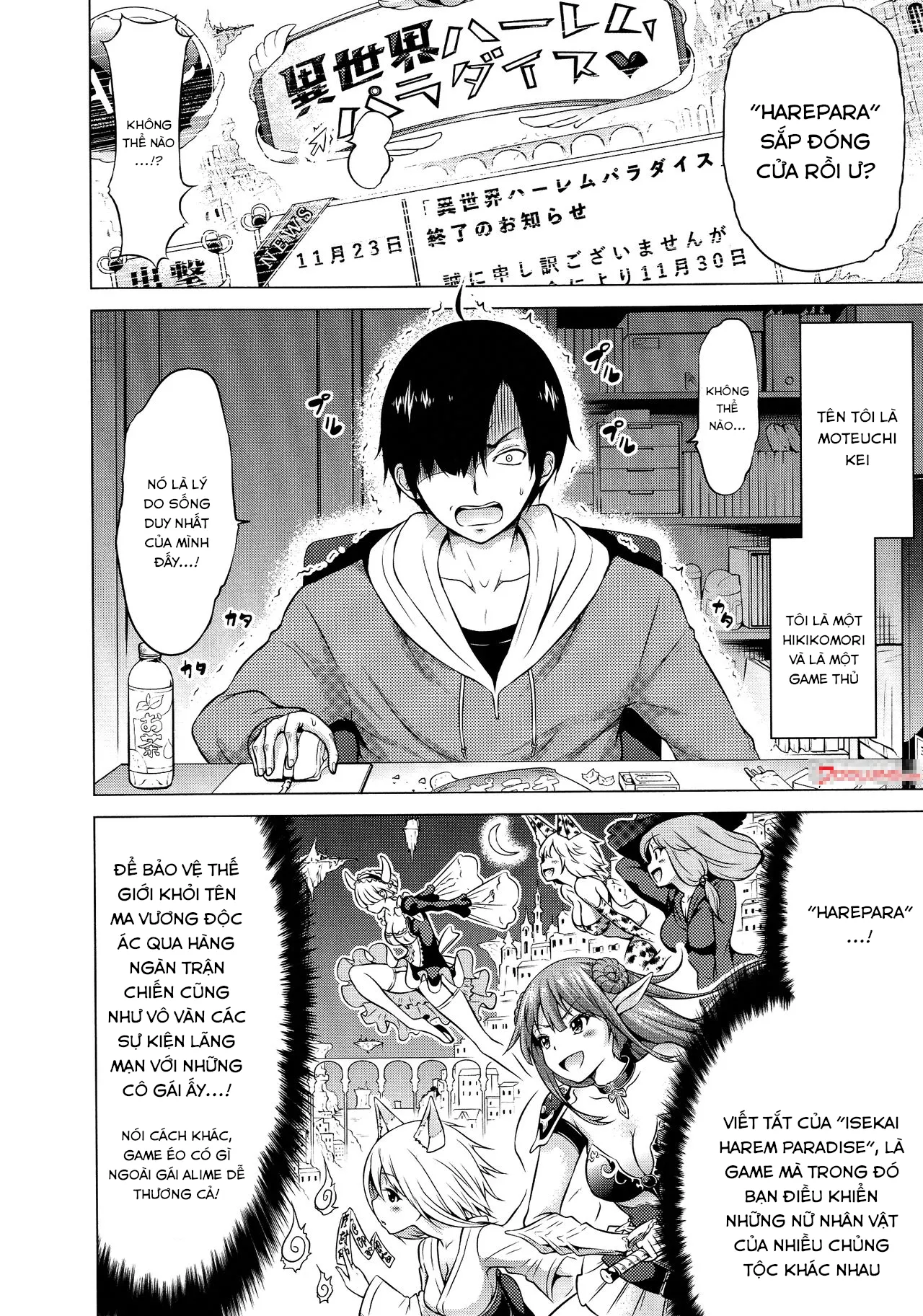 HentaiVN.net - Ảnh 3 - Isekai Harem Paradise [Thiên đường harem thế giới khác!; Otherworld Harem Paradise; 異世界ハーレムパラダイス♡] - (Jou) Chap 1