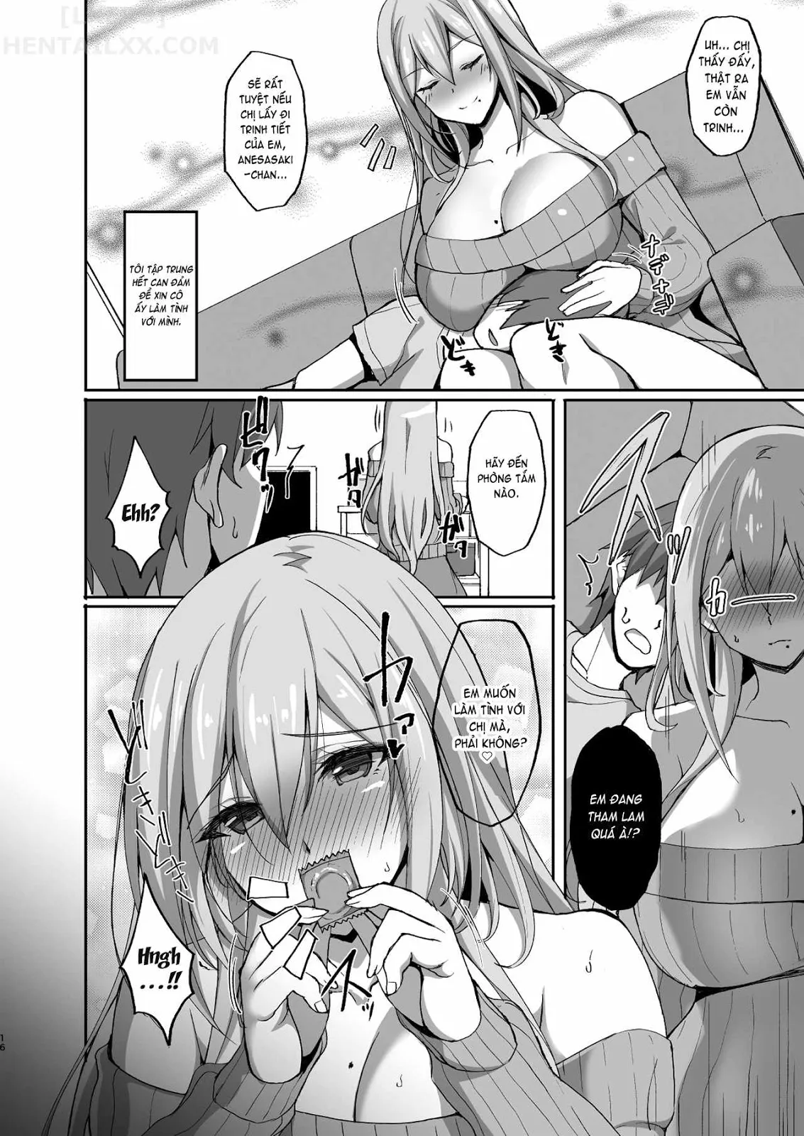 HentaiVN.net - Ảnh 20 - Ecchi Na Onee-San Wa, Suki Desu Ka? [Do You Like Lewd Onee-San's?] - Chap 1 - Có che