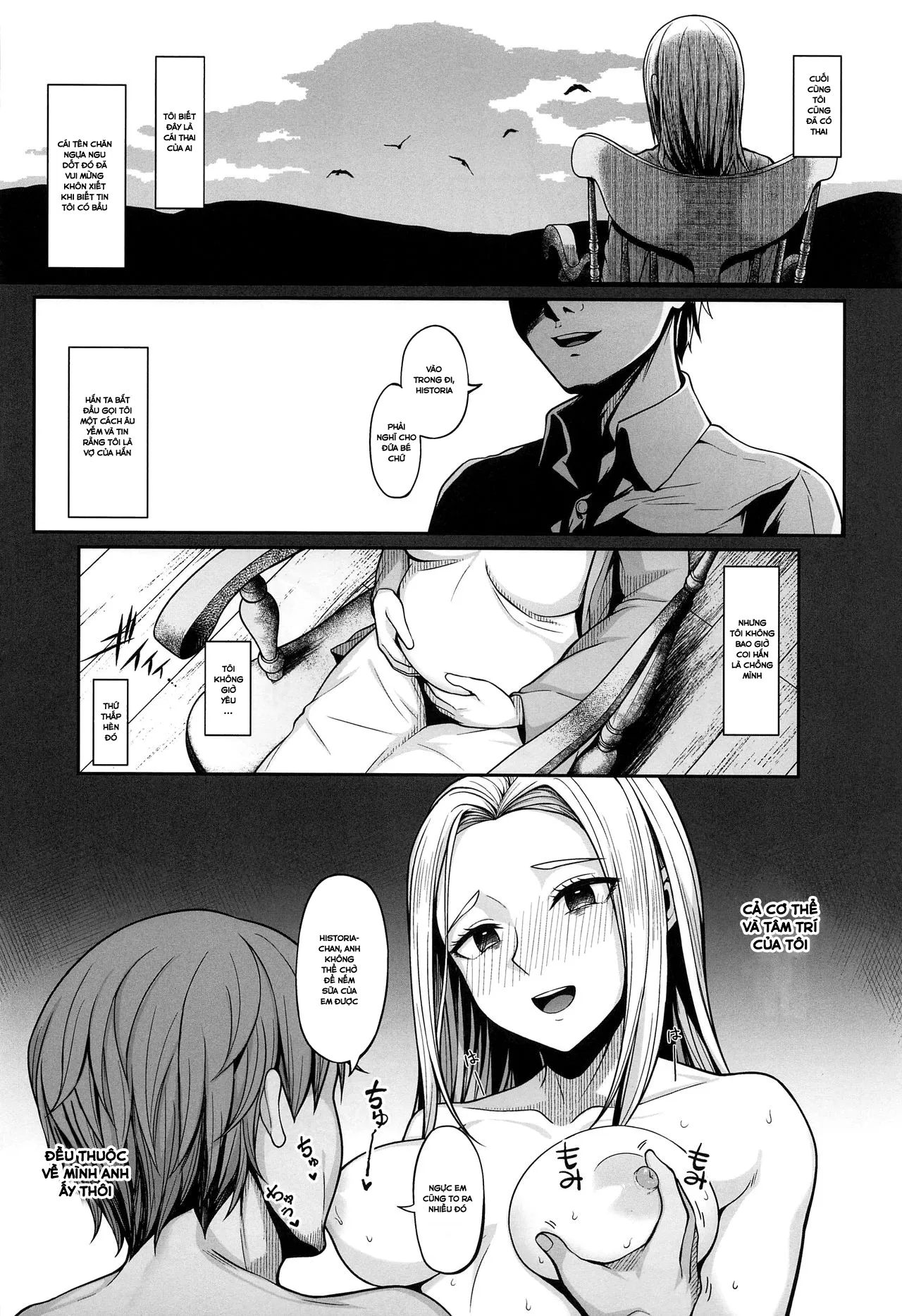 HentaiVN.net - Ảnh 20 - Kairaku Ochi shita Botebara Joou Historia (Shingeki no Kyojin) - Oneshot