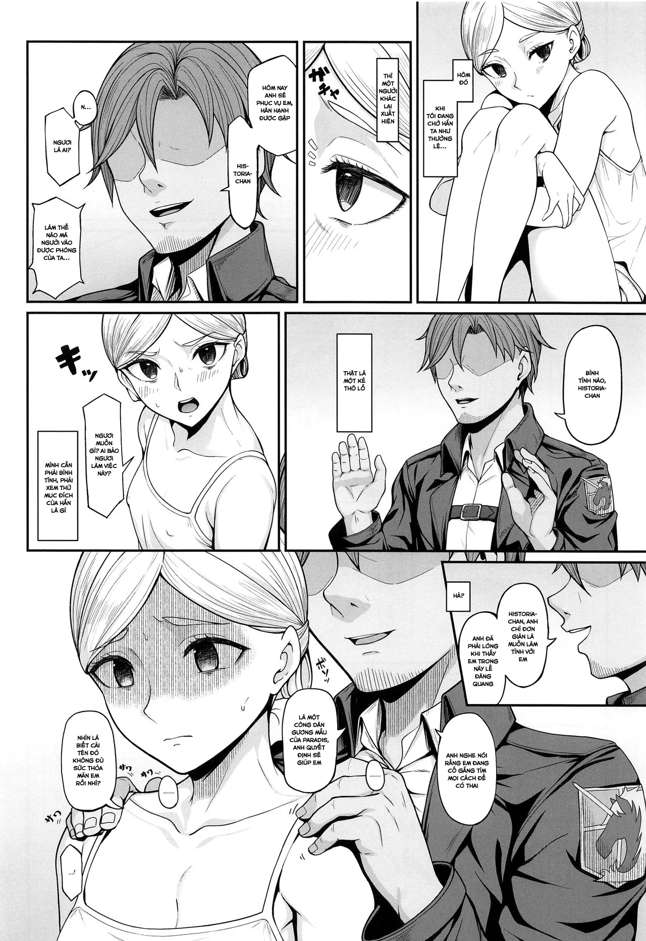 HentaiVN.net - Ảnh 4 - Kairaku Ochi shita Botebara Joou Historia (Shingeki no Kyojin) - Oneshot