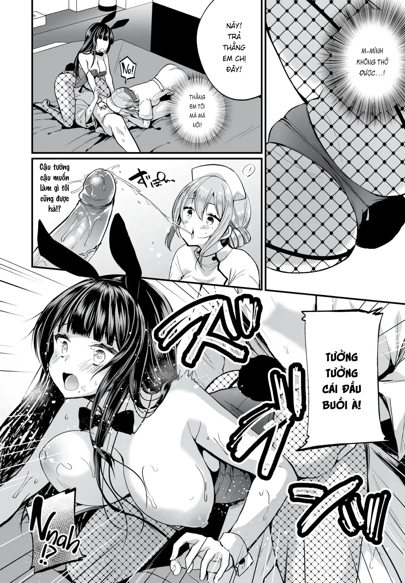 HentaiVN.net - Ảnh 10 - Gái Ngoan Lớp Tôi Hoá Ra Lại Là Dâm Nữ!? - Chap 8 - Chị Chị Em Em