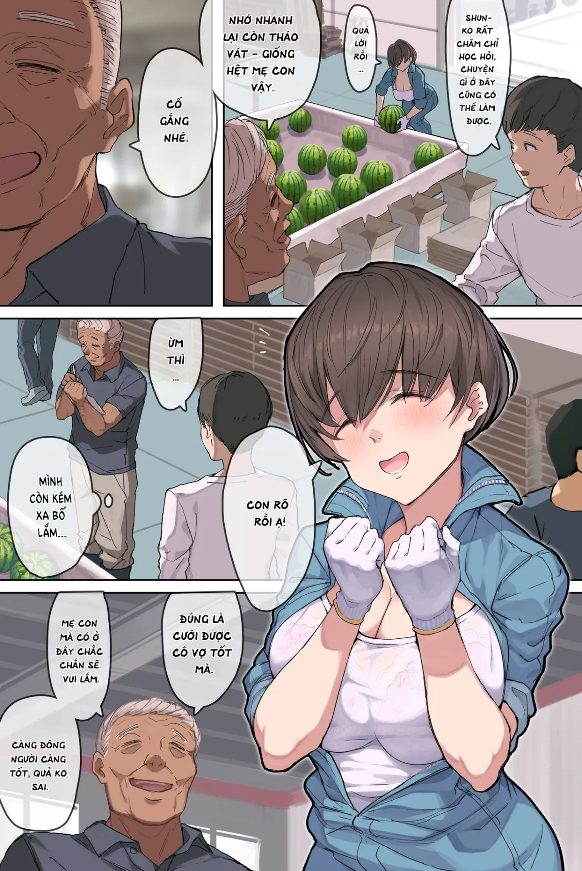 HentaiVN.net - Ảnh 5 - Bố chồng và nàng dâu. [農家の嫁と絶倫義父～嫁いだ先で待っていたのは手取り足取り種付け調教される日々でした～] - Chap 1