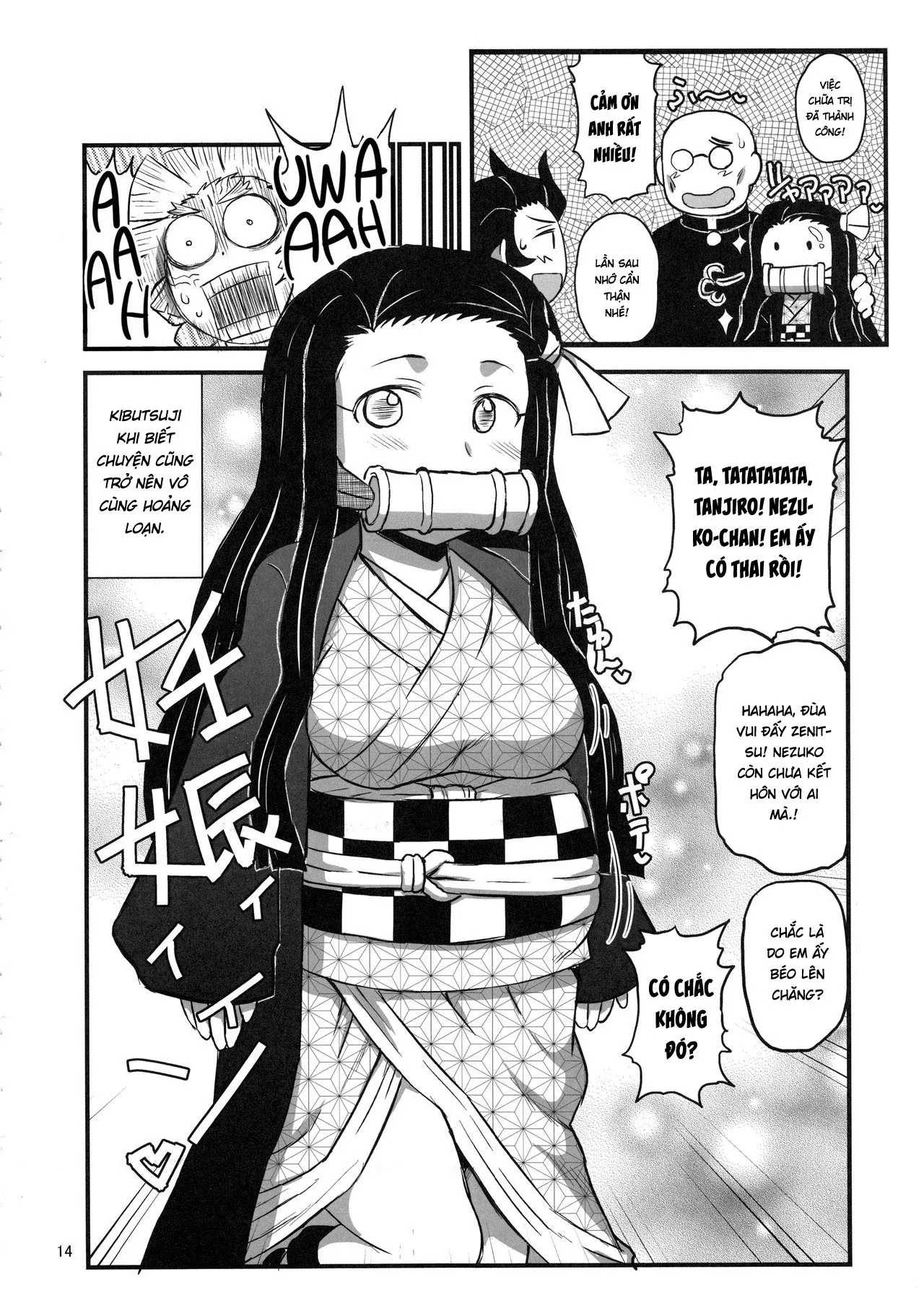 HentaiVN.net - Ảnh 13 - Mechashiko no Chinpo ~Nikuyoku o Osaekirenaku Natta Nezuko-chan ga Dosukebe Ossan Tanebashira to Kettou Shite Eiyou Hokyuu Suru Hon - Oneshot nứng