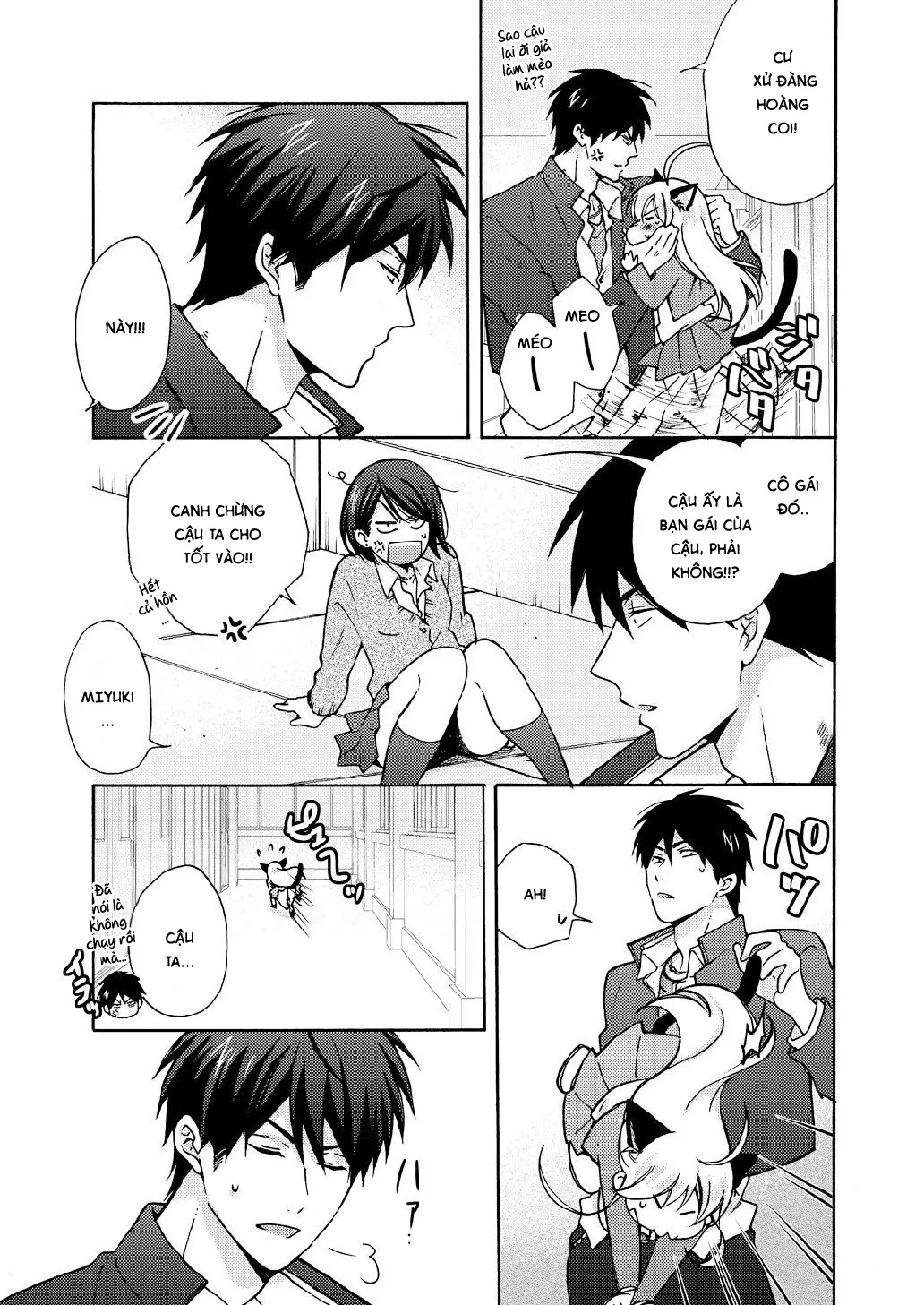HentaiVN.net - Ảnh 18 - Nyotaika Yankee Gakuen [Ore no Hajimete, Nerawaretemasu.; Nyotaika Yankee Gakuen ☆ Ore no Hajimete, Nerawaretemasu. Alternative : Genderbender Yankee School ☆] - Chap 10: Biến thành mèo