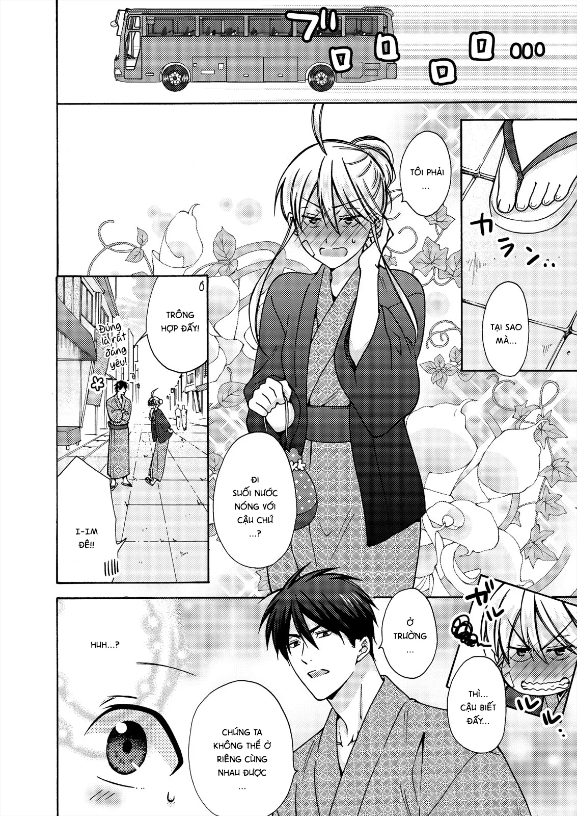 HentaiVN.net - Ảnh 5 - Nyotaika Yankee Gakuen [Ore no Hajimete, Nerawaretemasu.; Nyotaika Yankee Gakuen ☆ Ore no Hajimete, Nerawaretemasu. Alternative : Genderbender Yankee School ☆] - Chap 14.2: Cùng nhau đi suối nước nóng