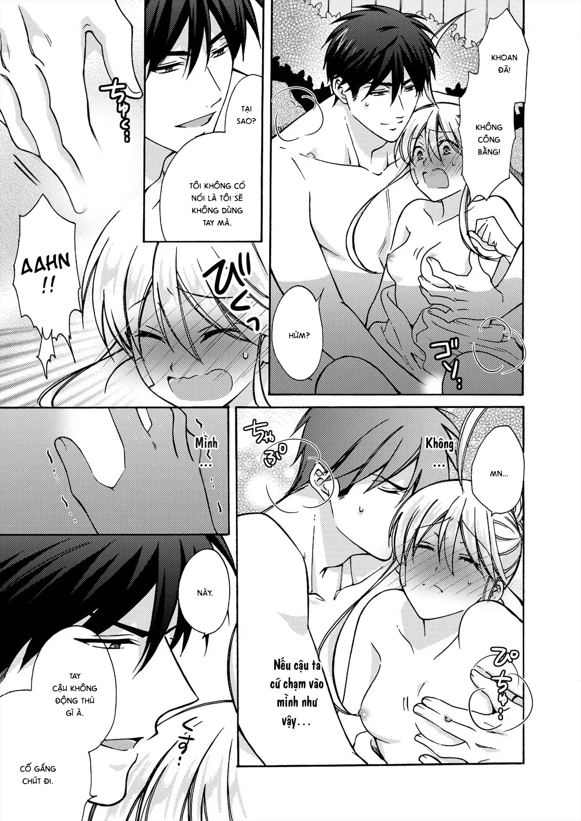 HentaiVN.net - Ảnh 17 - Nyotaika Yankee Gakuen [Ore no Hajimete, Nerawaretemasu.; Nyotaika Yankee Gakuen ☆ Ore no Hajimete, Nerawaretemasu. Alternative : Genderbender Yankee School ☆] - Chap 15: Bị Ryohei dụ ở suối nước nóng