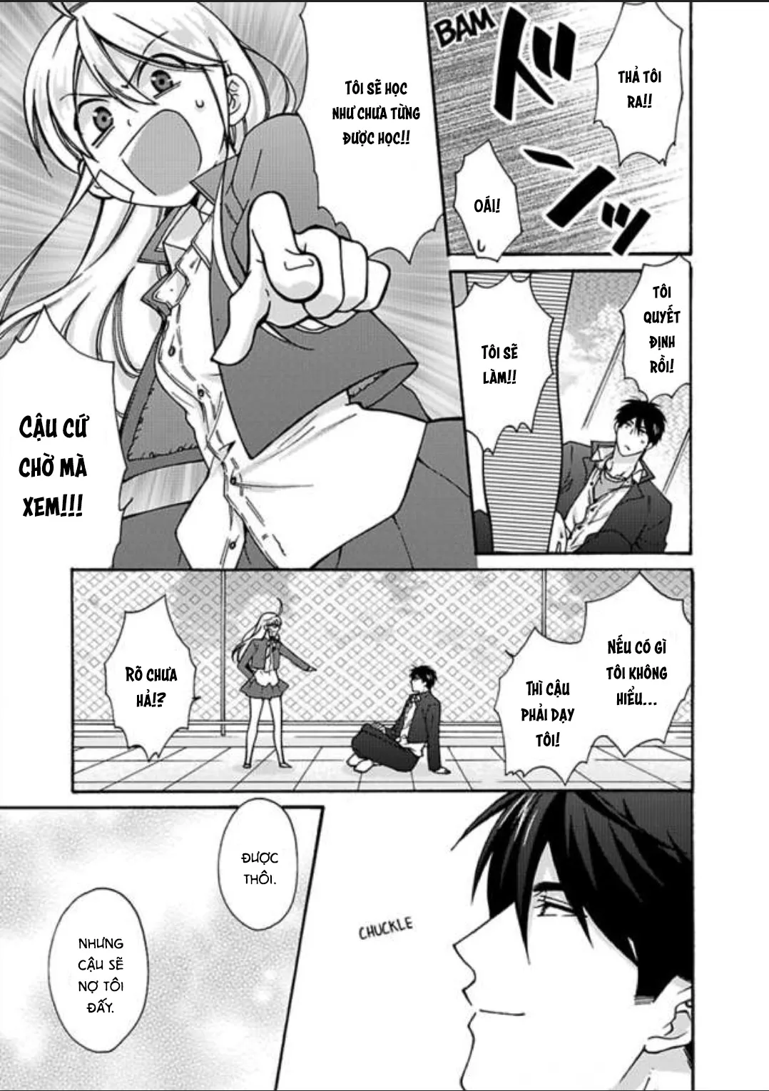 HentaiVN.net - Ảnh 19 - Nyotaika Yankee Gakuen [Ore no Hajimete, Nerawaretemasu.; Nyotaika Yankee Gakuen ☆ Ore no Hajimete, Nerawaretemasu. Alternative : Genderbender Yankee School ☆] - Chap 17.1: Em cứ việc học, kiếm tiền thì để anh lo :))